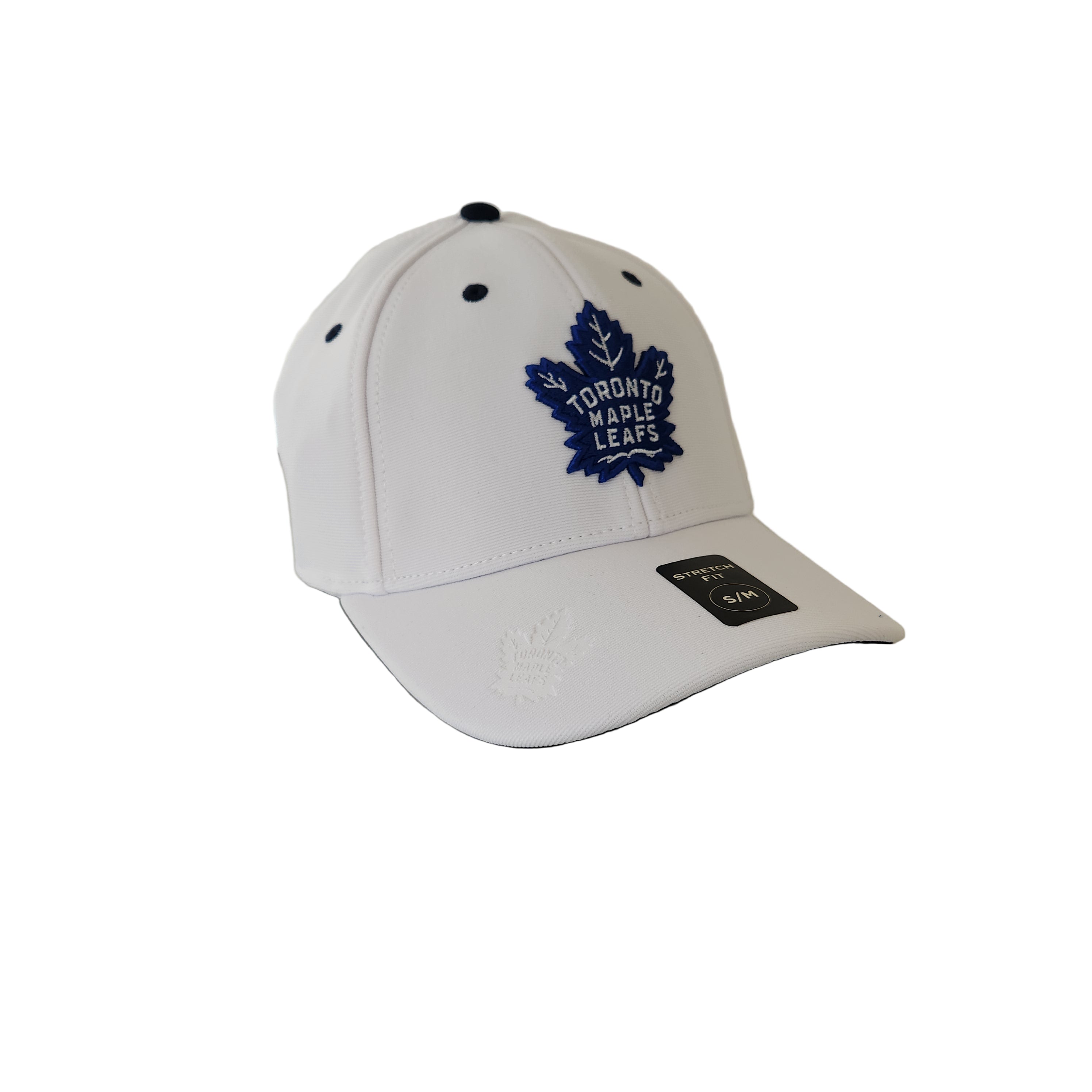 Casquette blanche à ajustement extensible E-Boss pour homme de la marque American Needle, équipe des Maple Leafs de Toronto de la LNH.