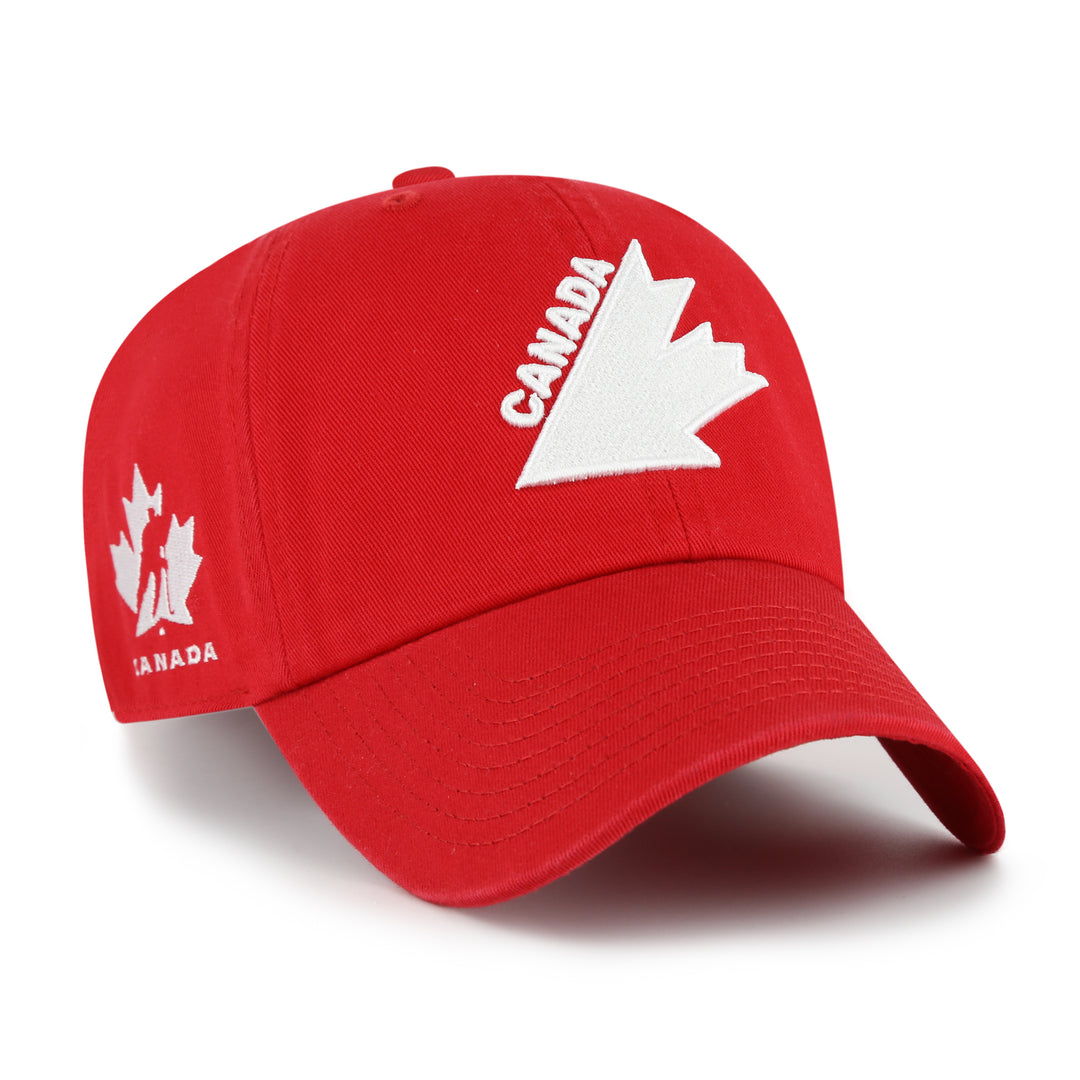 Hockey Canada IIHF 47 Brand Men's Red 1976 Logo Clean Up Adjustable Hat