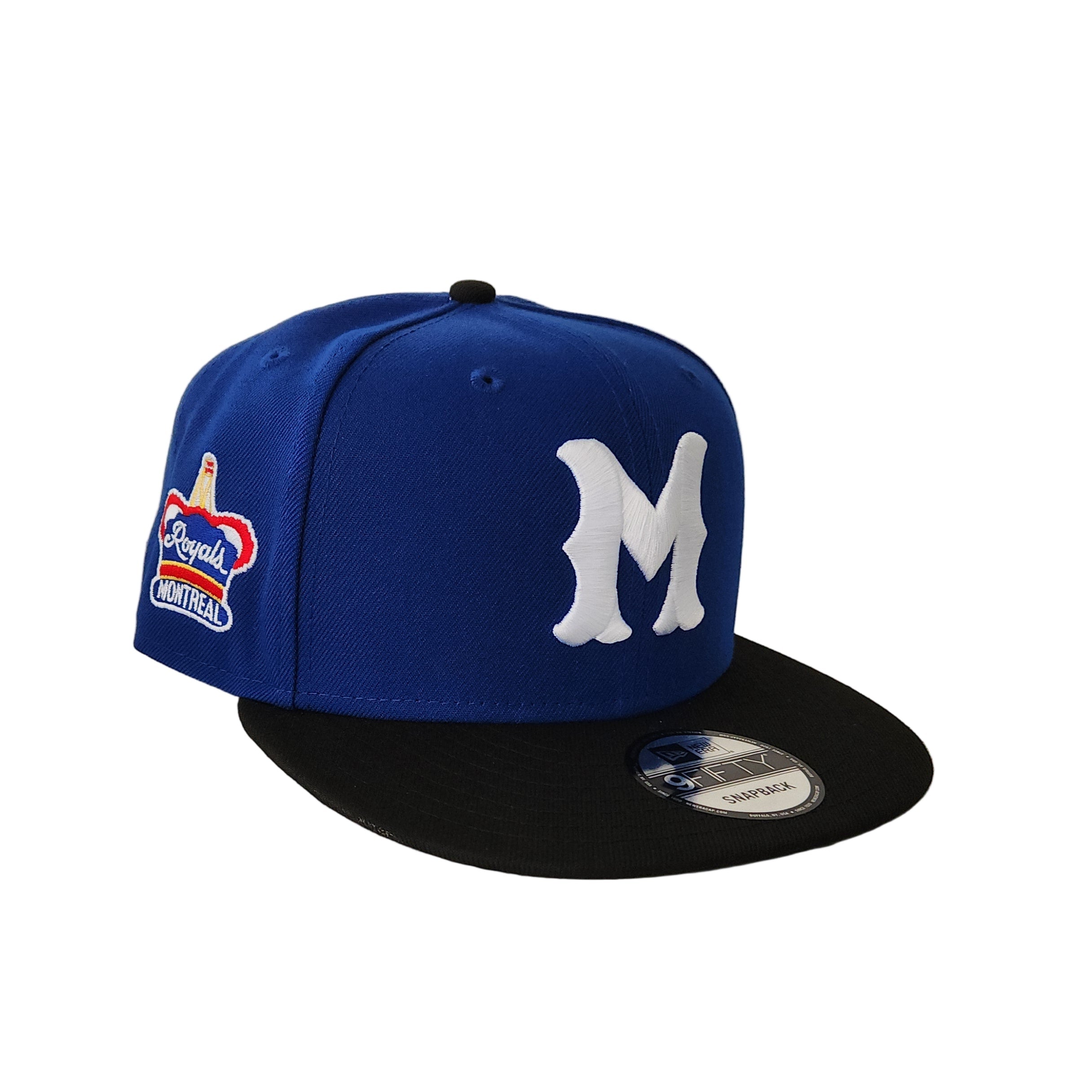 Casquette Snapback 9Fifty MiLB New Era pour homme des Royals de Montréal, bleu royal/noir