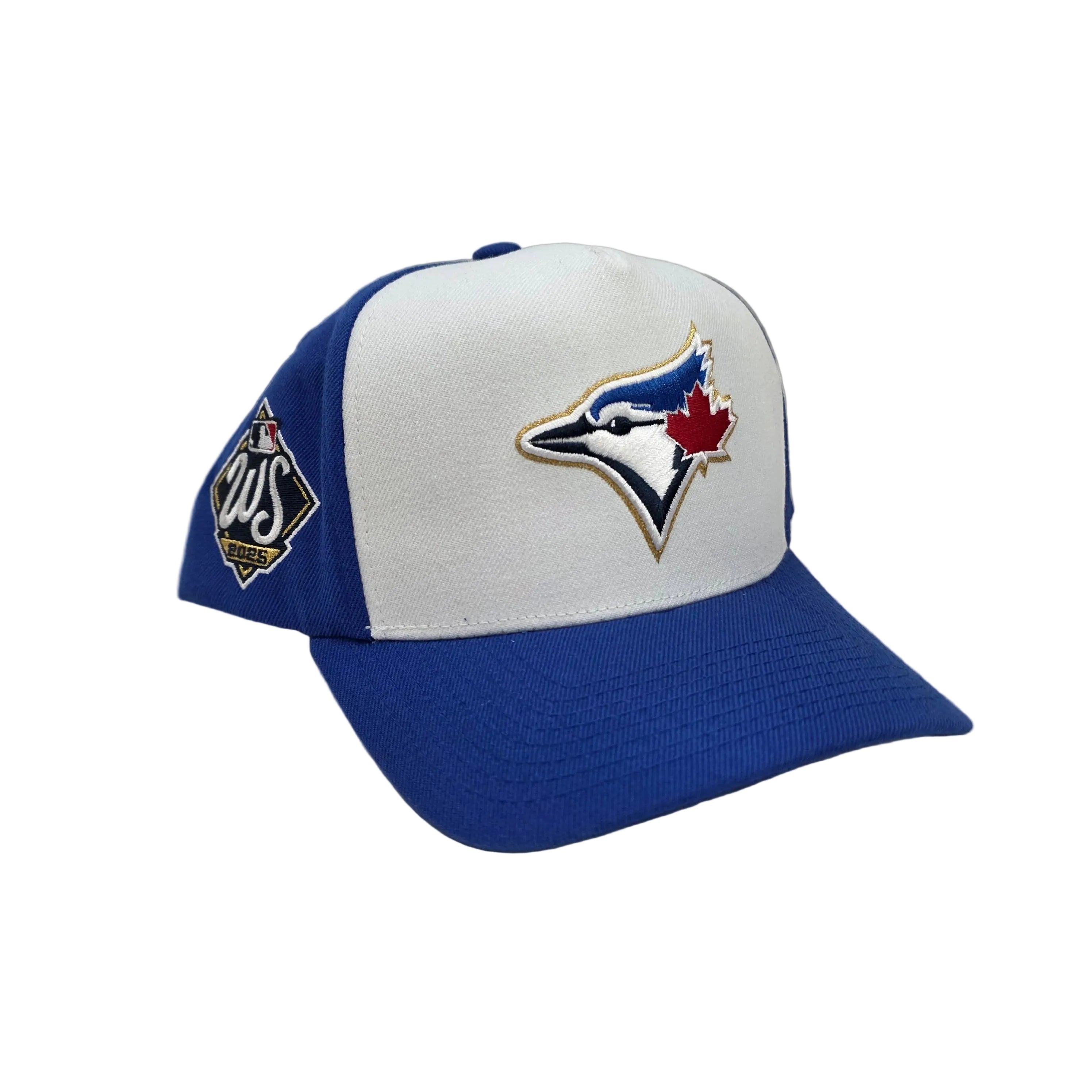 Toronto Blue Jays Mitchell & Ness Men's White/Royal Blue 2025 World Series A-Frame Snapback