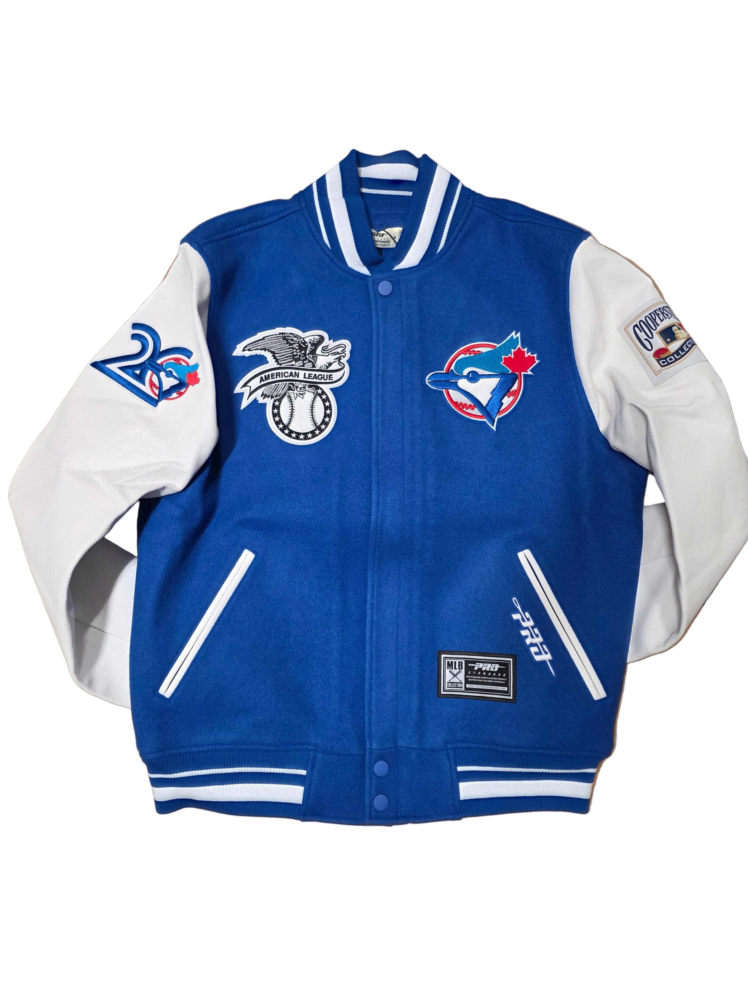 Toronto Blue Jays MLB Pro Standard Men's Royal Blue/White Day One Rib Wool Varsity Jacket