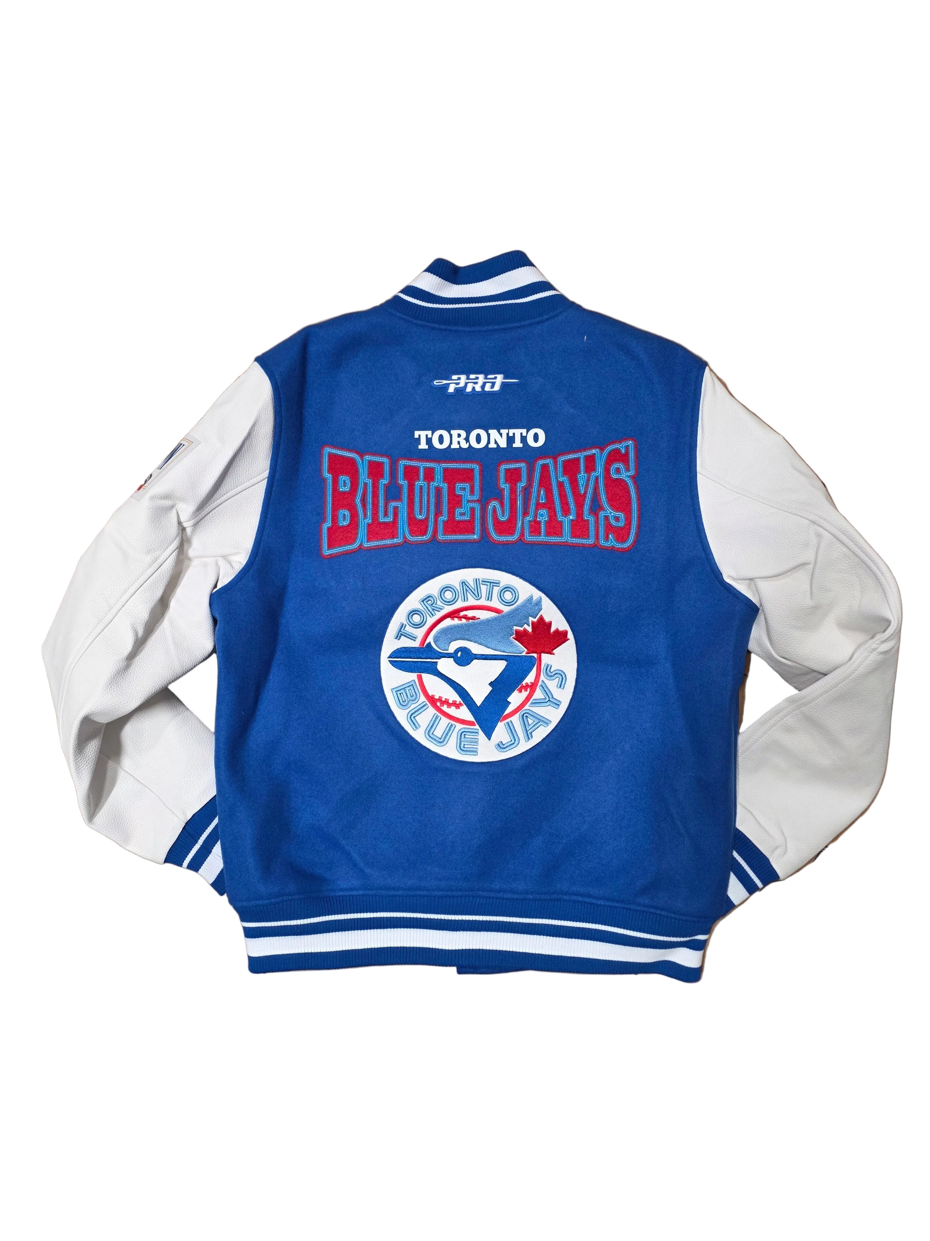 Toronto Blue Jays MLB Pro Standard Men's Royal Blue/White Day One Rib Wool Varsity Jacket