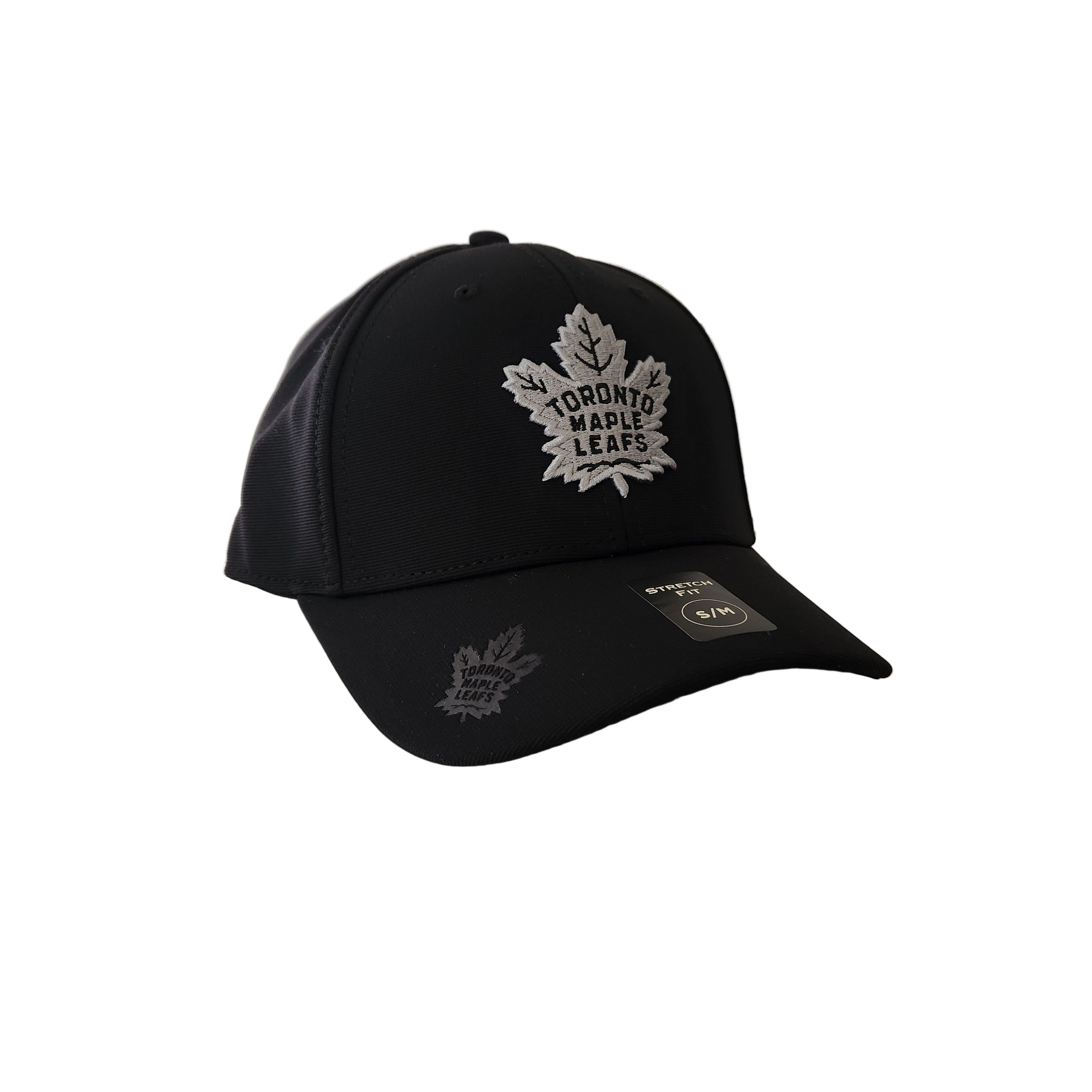 Toronto Maple Leafs NHL American Needle Men's Black E-Boss Platinum Stretch Fit Hat