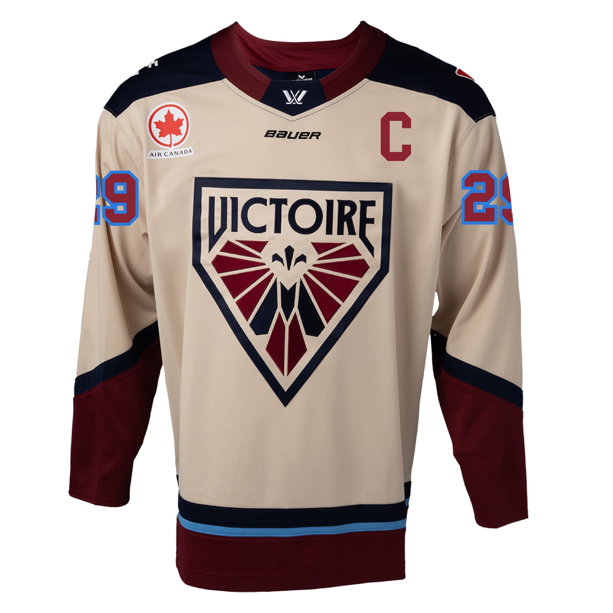 Marie-Philip Poulin Montreal Victoire PWHL Bauer Unisex Beige Away Replica Pro-Stitched Jersey