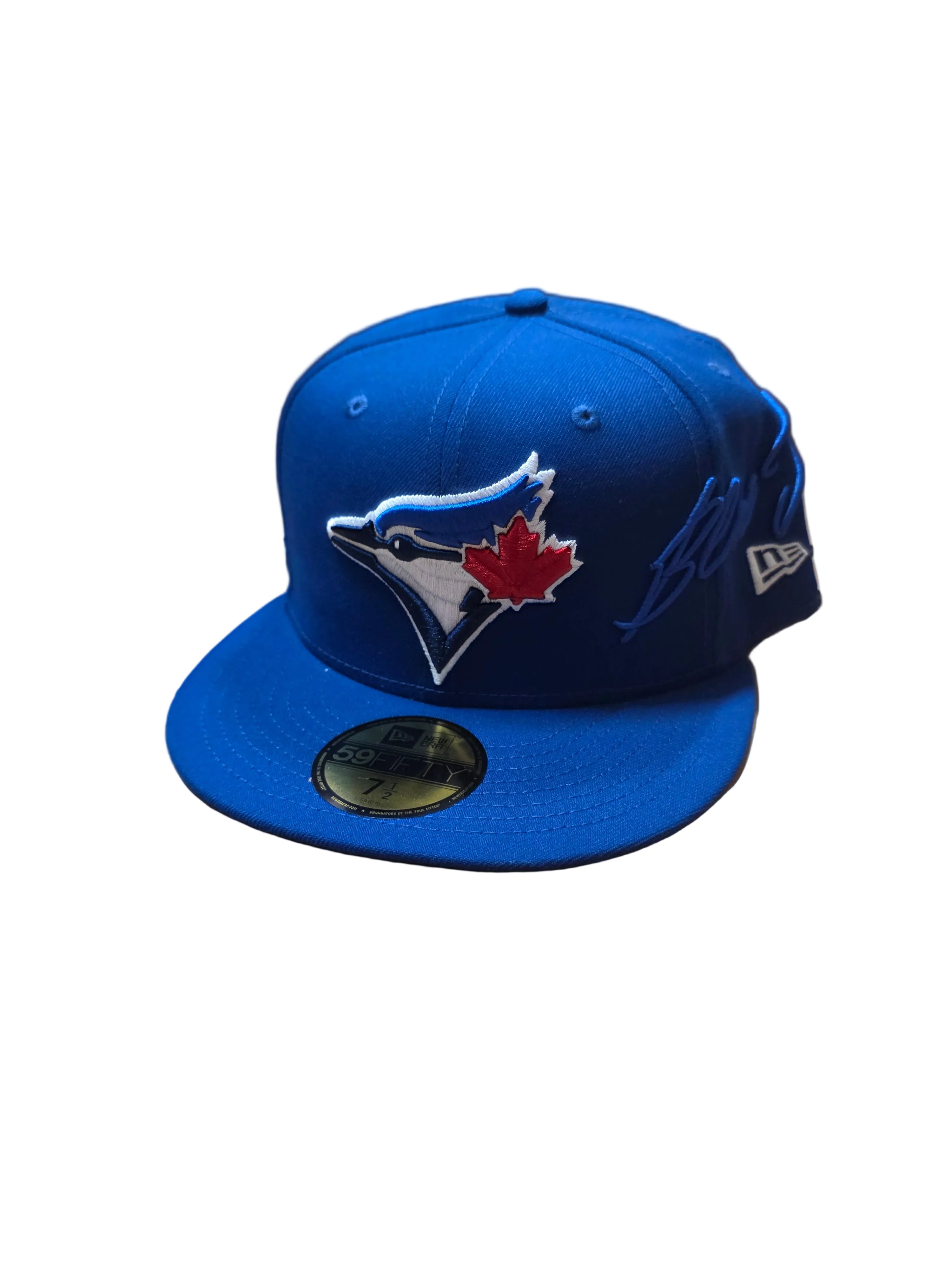 Toronto Blue Jays MLB New Era Men's Royal Blue 59Fifty Side Script Fitted Hat
