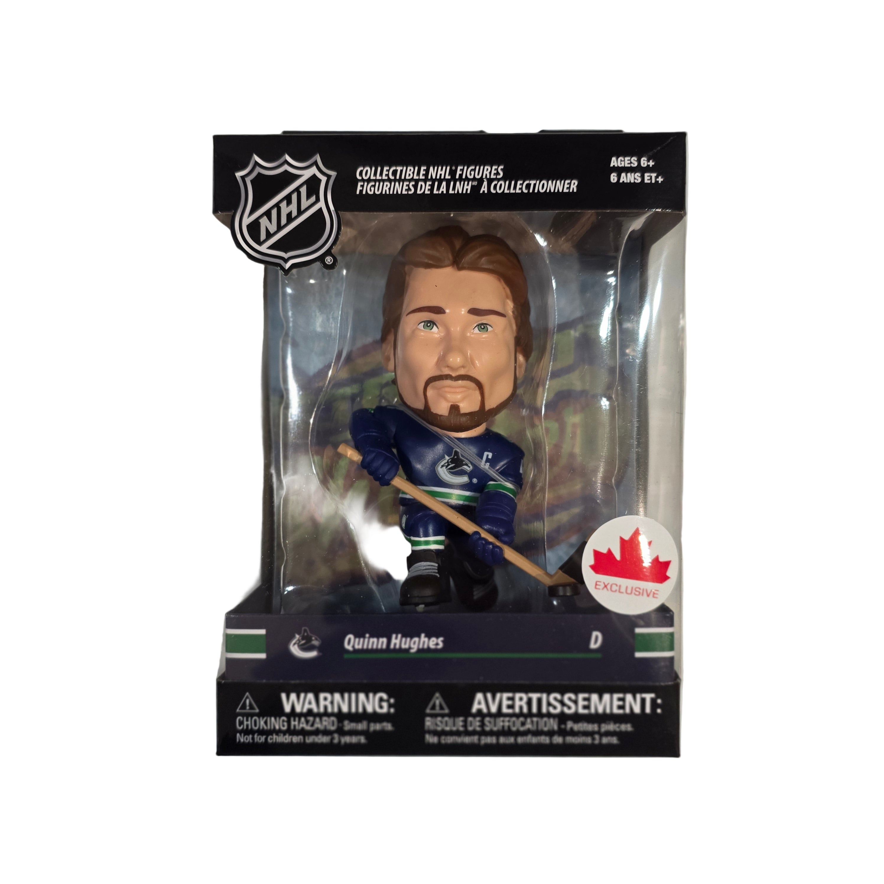 Figurine en vinyle Quinn Hughes Vancouver Canucks NHL Big Shot Shooters