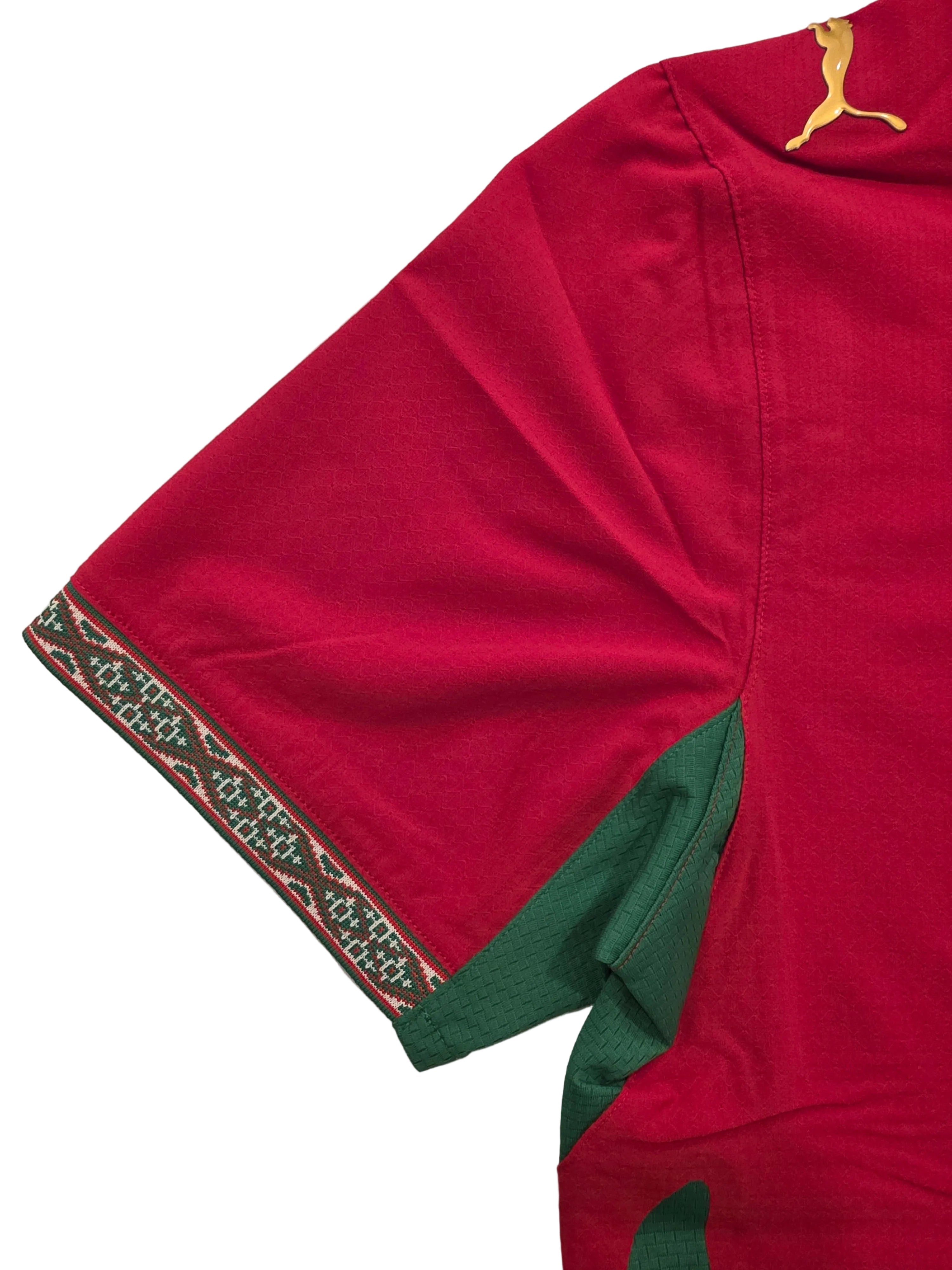 Maillot domicile authentique rouge Puma Homme FIFA 2026 de l'équipe nationale du Maroc