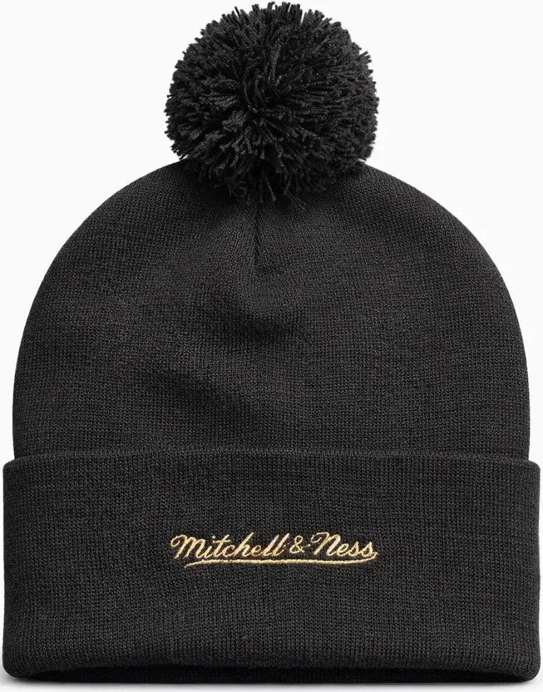 Toronto Blue Jays Mitchell & Ness Men's Black/Gold 2025 World Series Cuffed Knit Beanie Hat