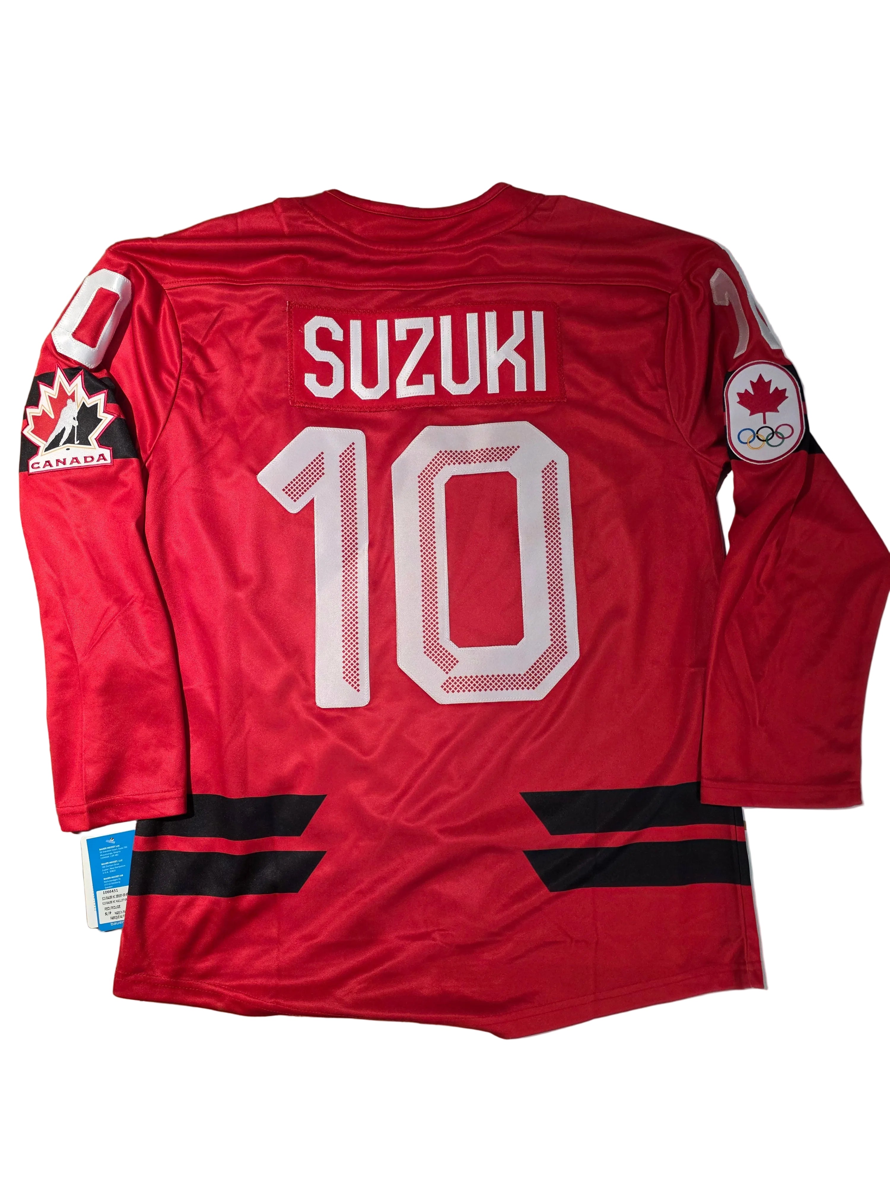 Nick Suzuki Hockey Canada IIHF Bauer Men's Red 2026 Pro-Stitched Replica Jersey