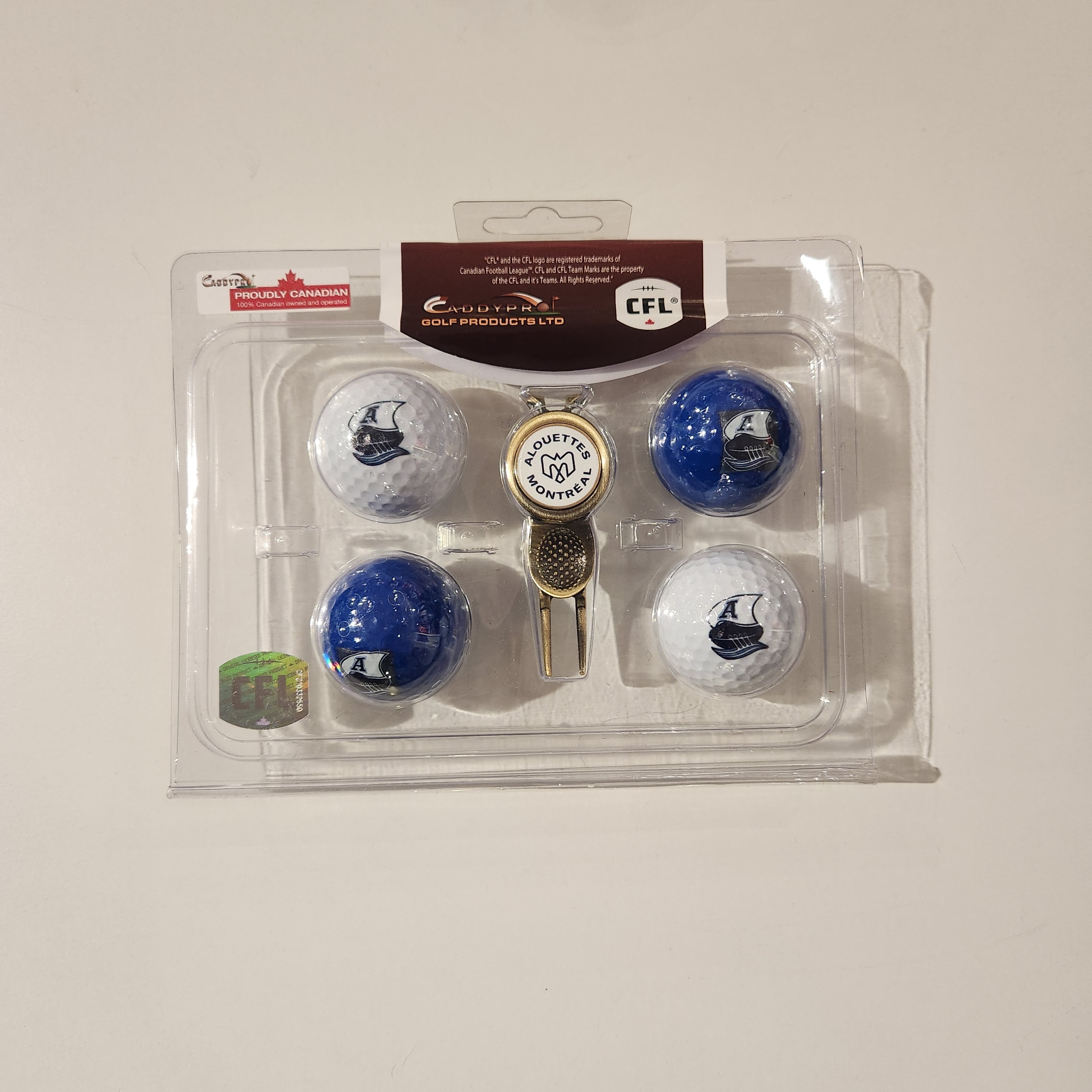 Toronto Argonauts CFL 4 Ball & Divot Tool Gift Set