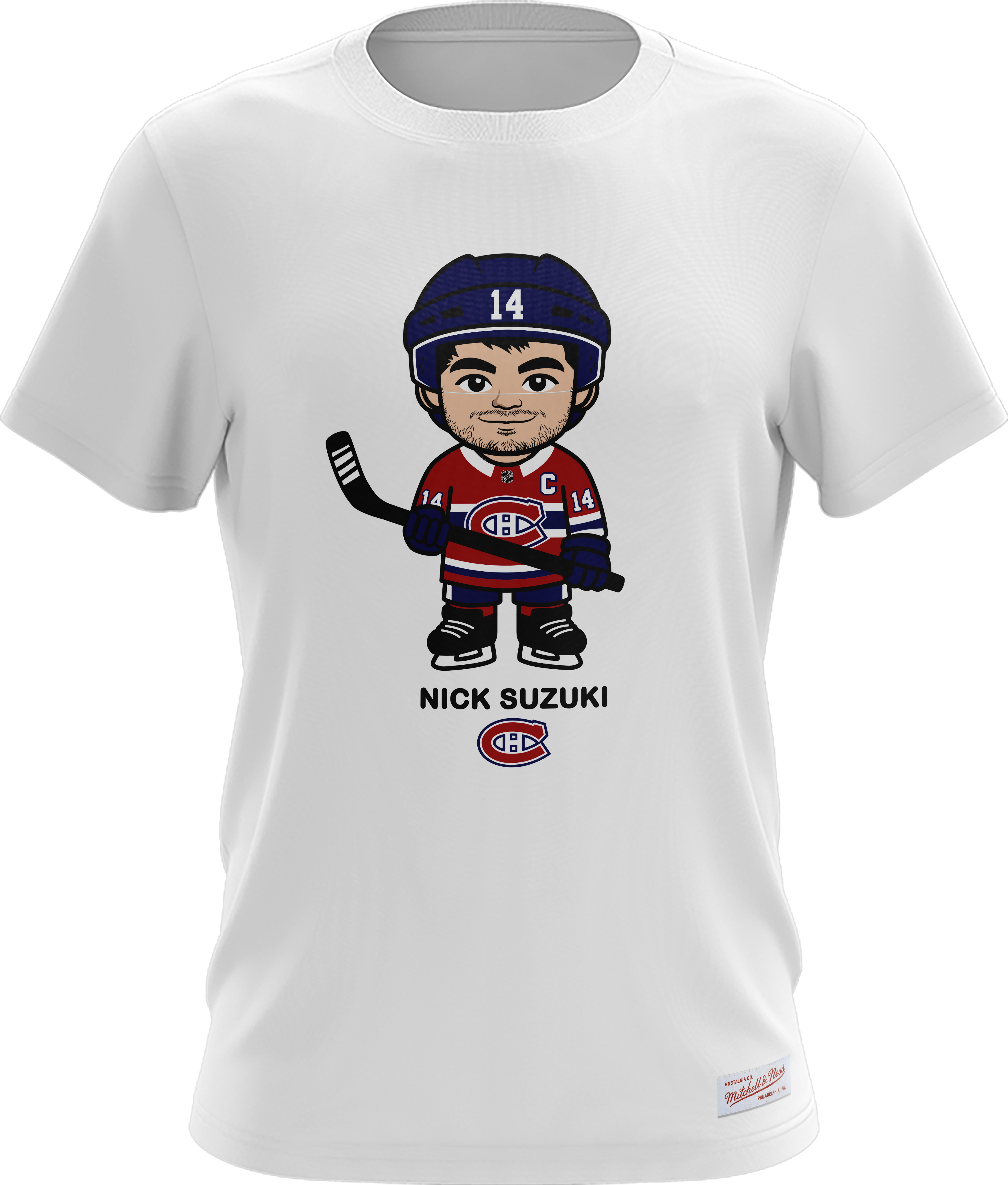 T-shirt blanc Milo Nick Suzuki des Canadiens de Montréal de la LNH Mitchell & Ness pour homme