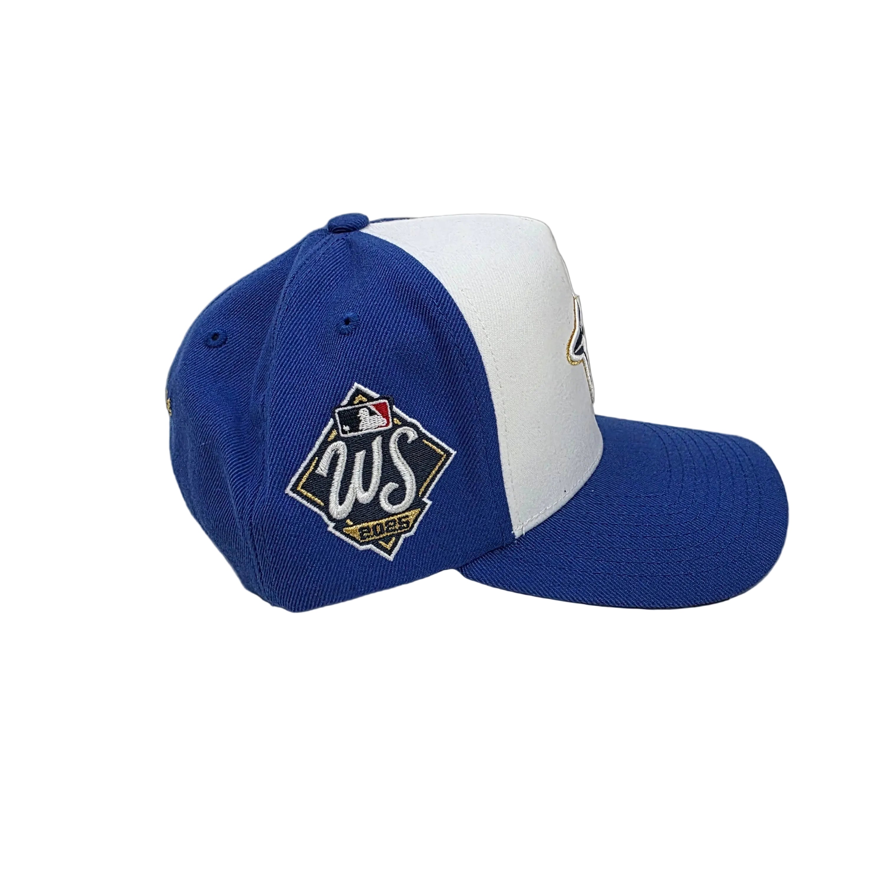Toronto Blue Jays Mitchell & Ness Men's White/Royal Blue 2025 World Series A-Frame Snapback