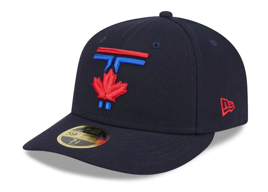 Casquette ajustée New Era 59Fifty Low Profile 2024 City Connect pour homme, bleu marine, des Blue Jays de Toronto (MLB)