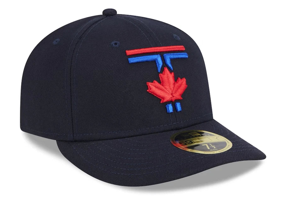 Casquette ajustée New Era 59Fifty Low Profile 2024 City Connect pour homme, bleu marine, des Blue Jays de Toronto (MLB)