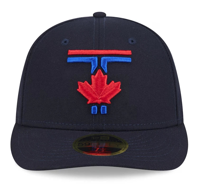 Casquette ajustée New Era 59Fifty Low Profile 2024 City Connect pour homme, bleu marine, des Blue Jays de Toronto (MLB)