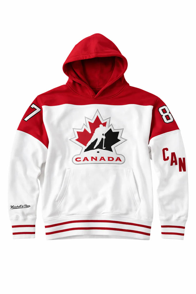 Sidney Crosby Hockey Canada IIHF Mitchell & Ness Men's Red Pullover Hoodie