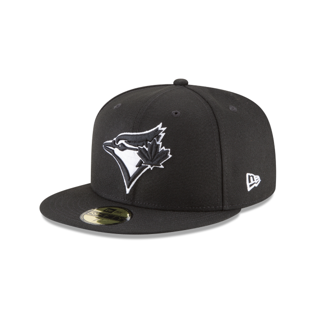 Toronto Blue Jays MLB New Era Men's Black/White 59Fifty Authentic Collection Fitted Hat