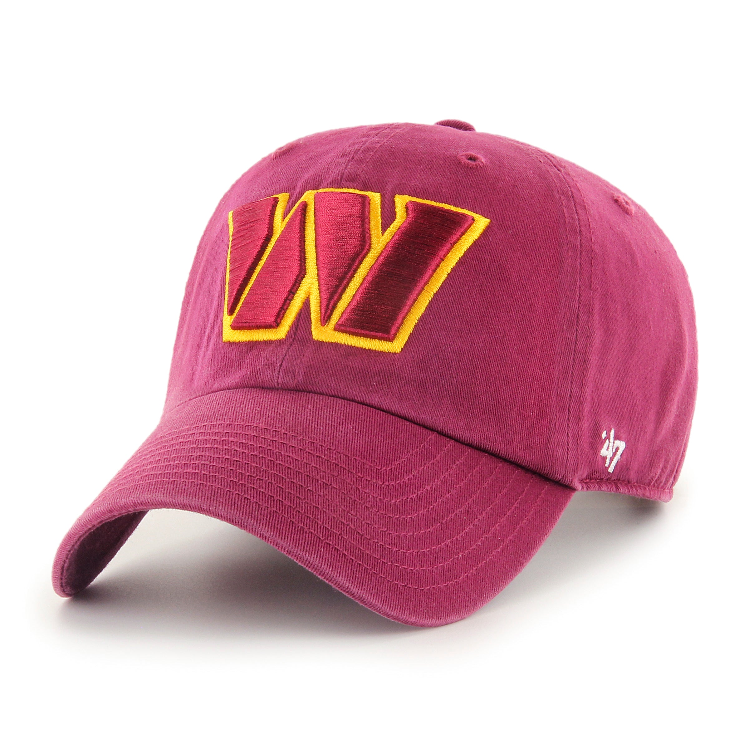 Washington Commanders NFL 47 Brand Casquette réglable de nettoyage bordeaux pour hommes