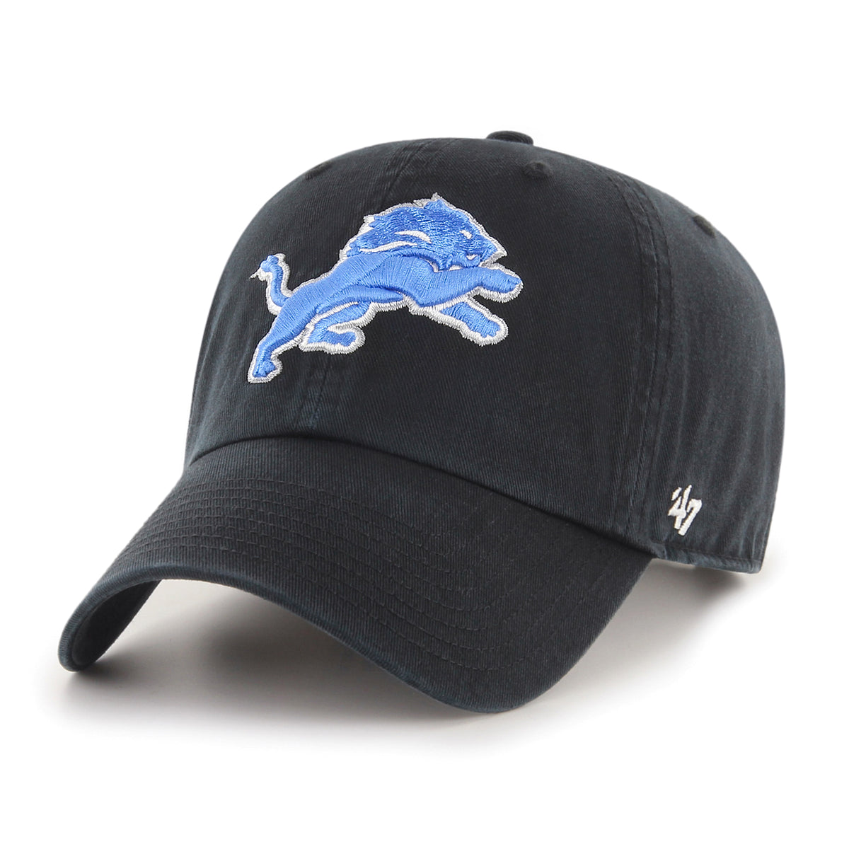 Casquette réglable noire alternative de nettoyage des Detroit Lions NFL 47 Brand pour hommes