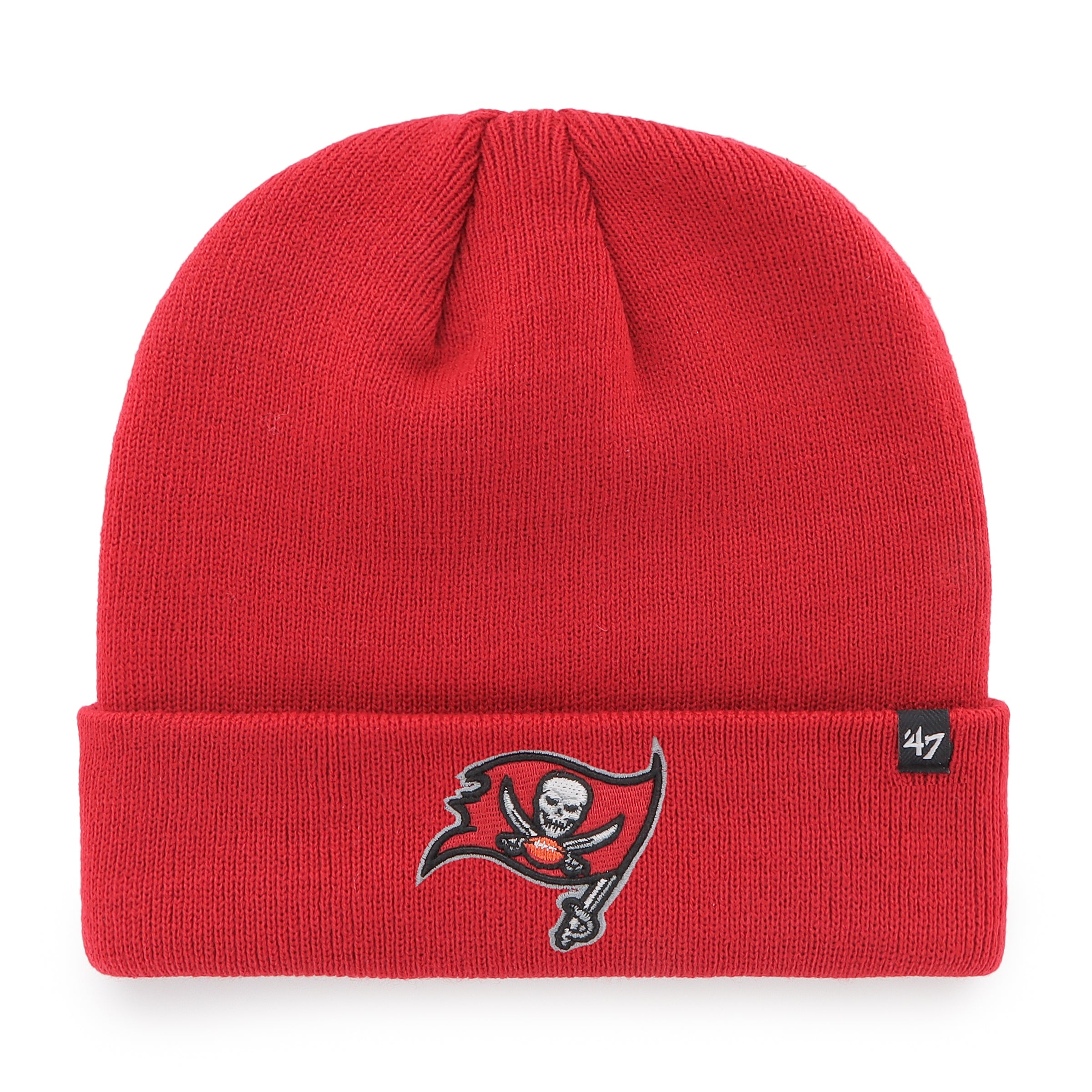 Tampa Bay Buccaneers NFL 47 Brand Men's Red Raised Cuff Knit Hat