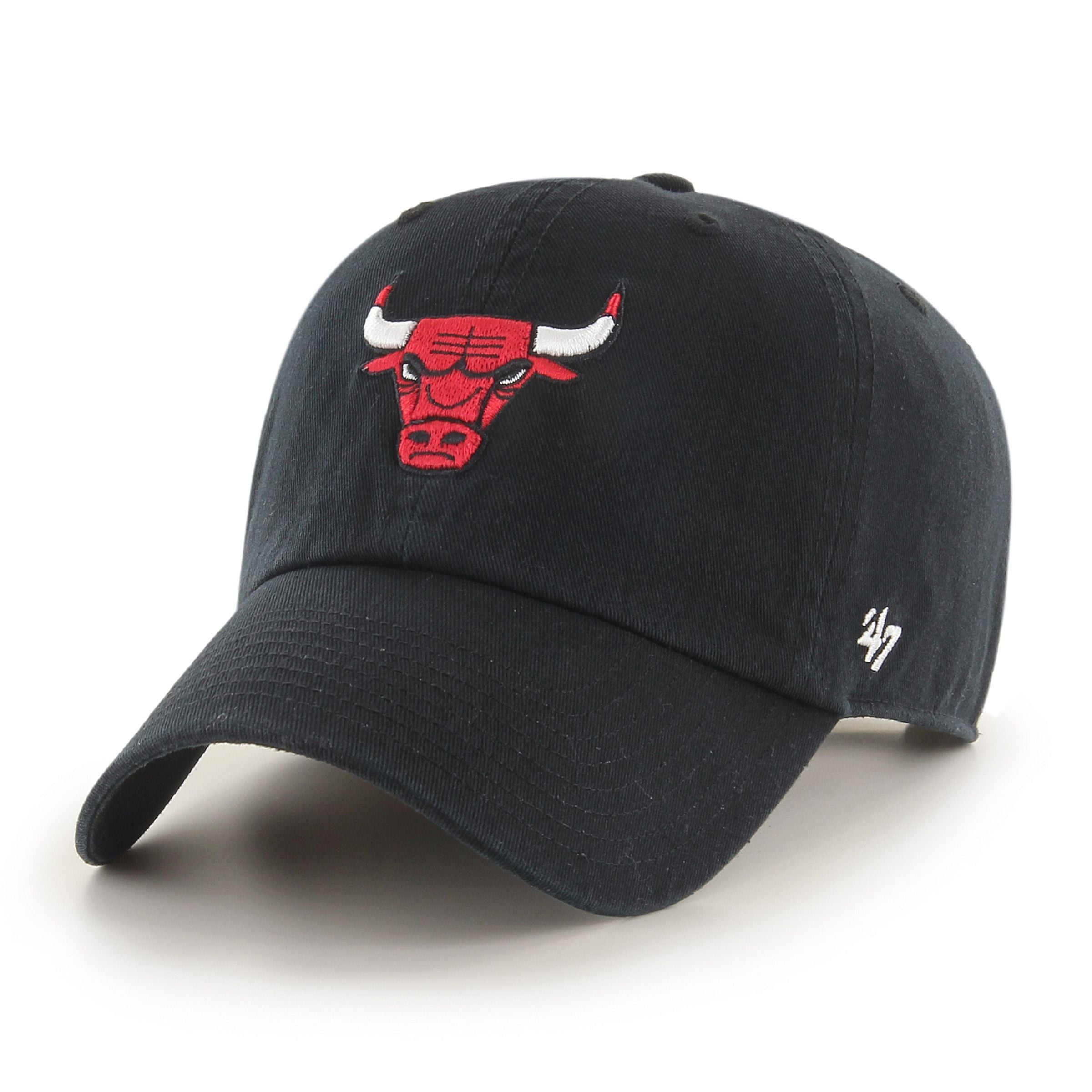 Casquette réglable noire Clean Up NBA 47 Brand des Chicago Bulls pour hommes
