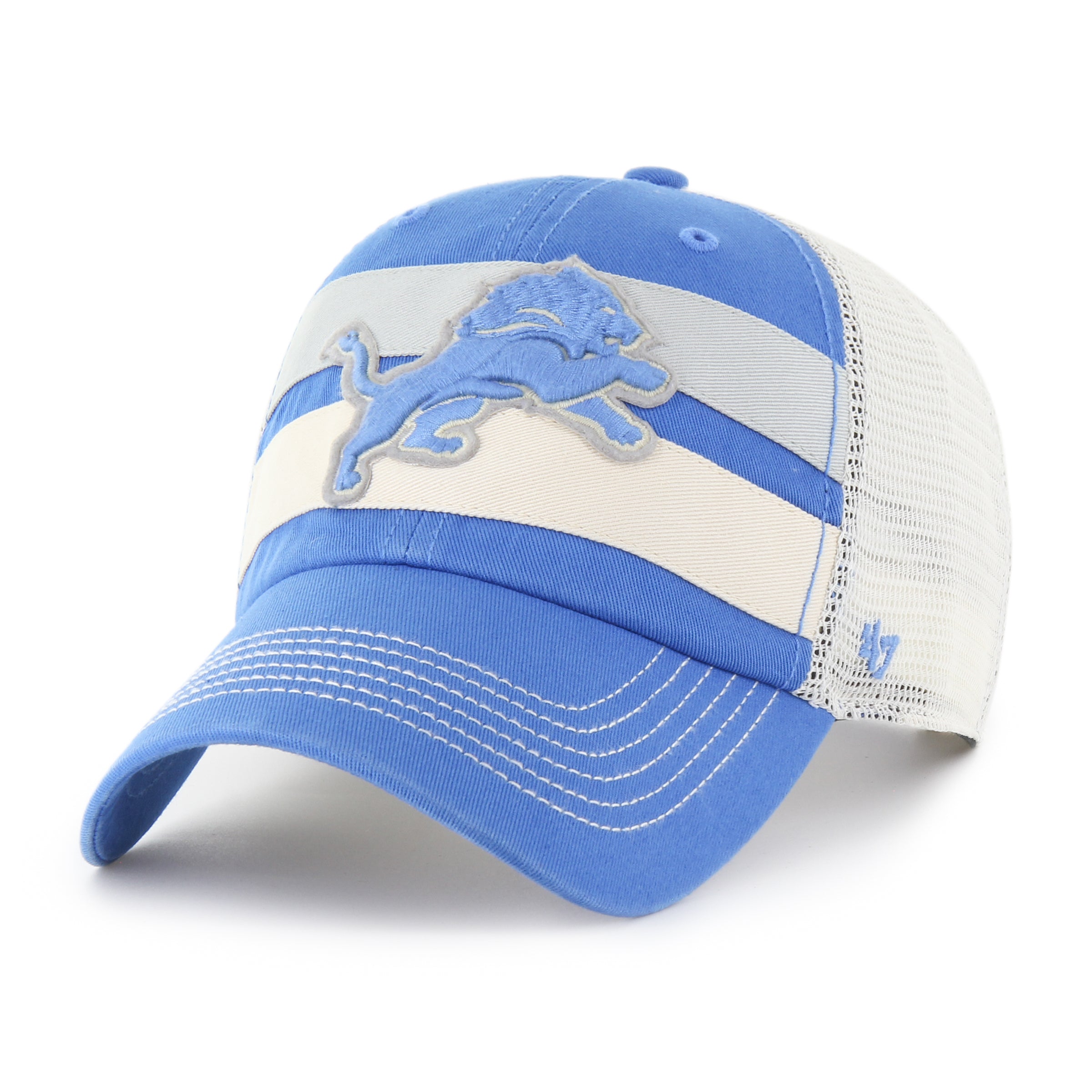 Casquette de camionneur bleu clair ClubHouse Boon pour homme des Detroit Lions NFL 47 Brand