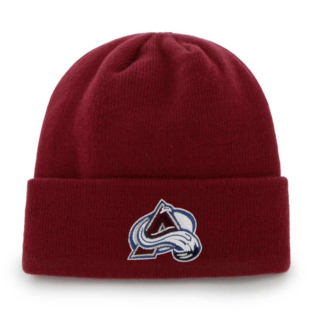 Bonnet en tricot à revers surélevé bordeaux pour homme Colorado Avalanche NHL 47 Brand