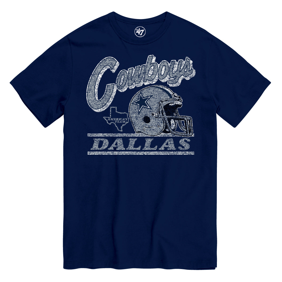 Dallas Cowboys NFL 47 Brand Men's Navy Fly By T-Shirt