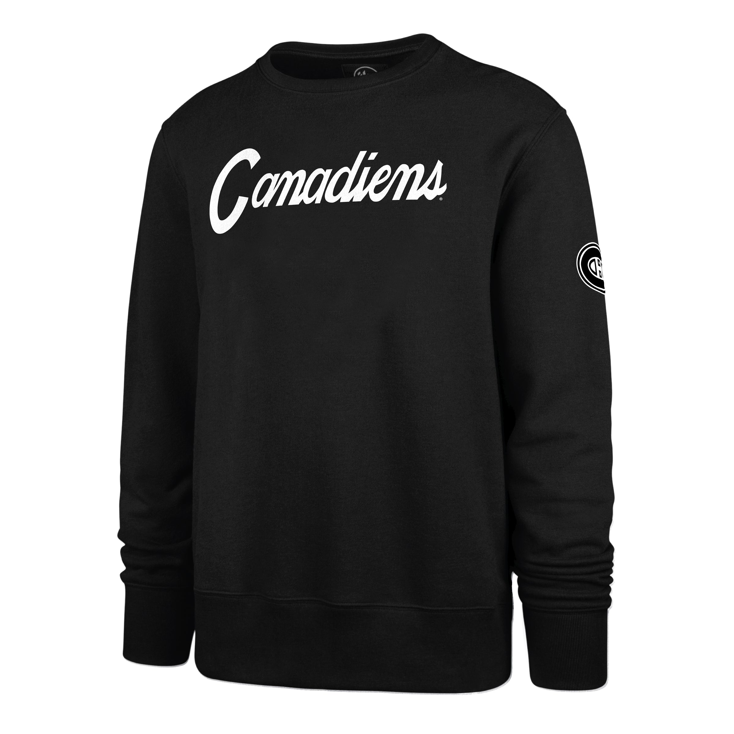 Montreal Canadiens NHL 47 Brand Men's Black Fleece Attitude Crew Sweater