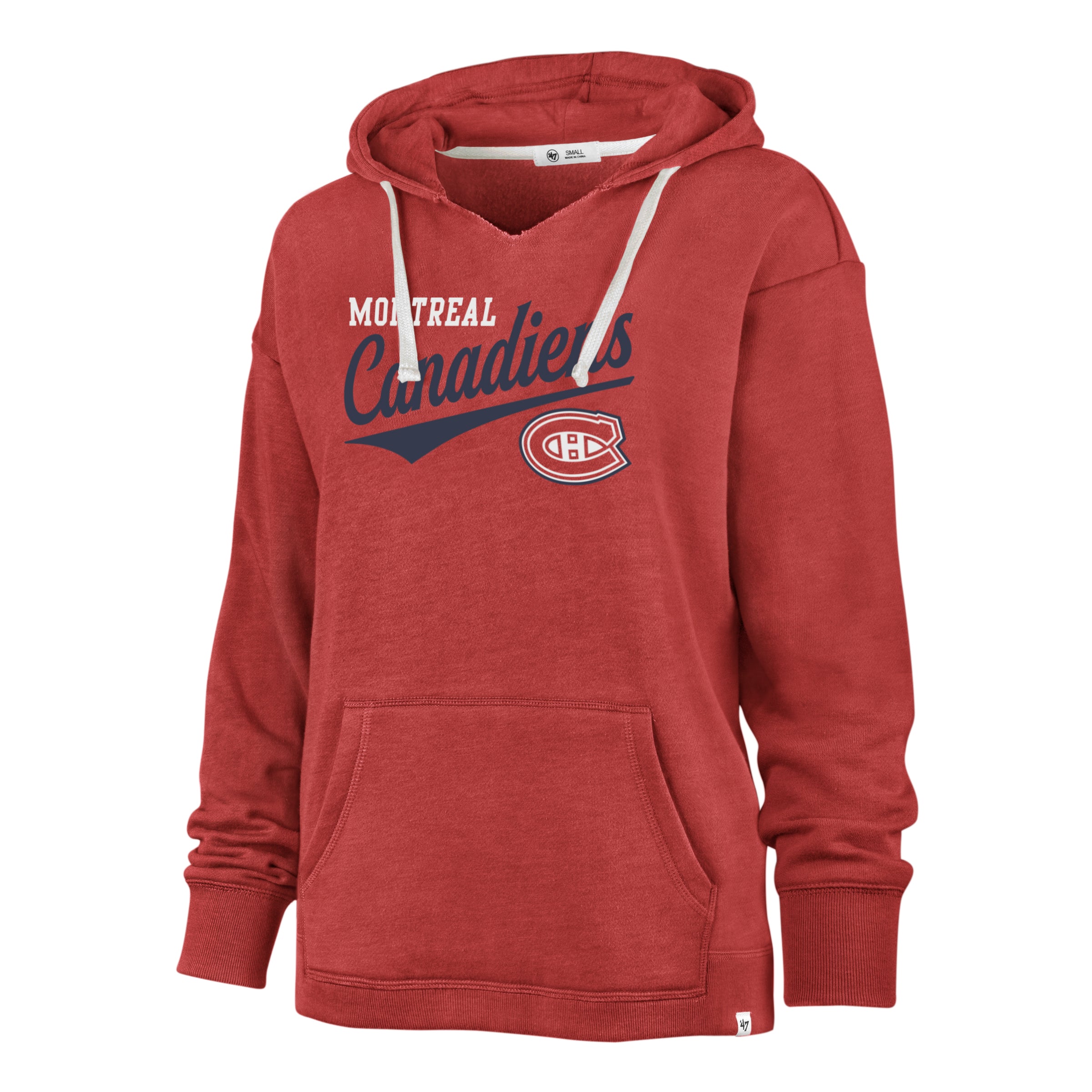 Sweat à capuche rouge Driftaway Kennedy pour femme de la marque NHL 47 des Canadiens de Montréal