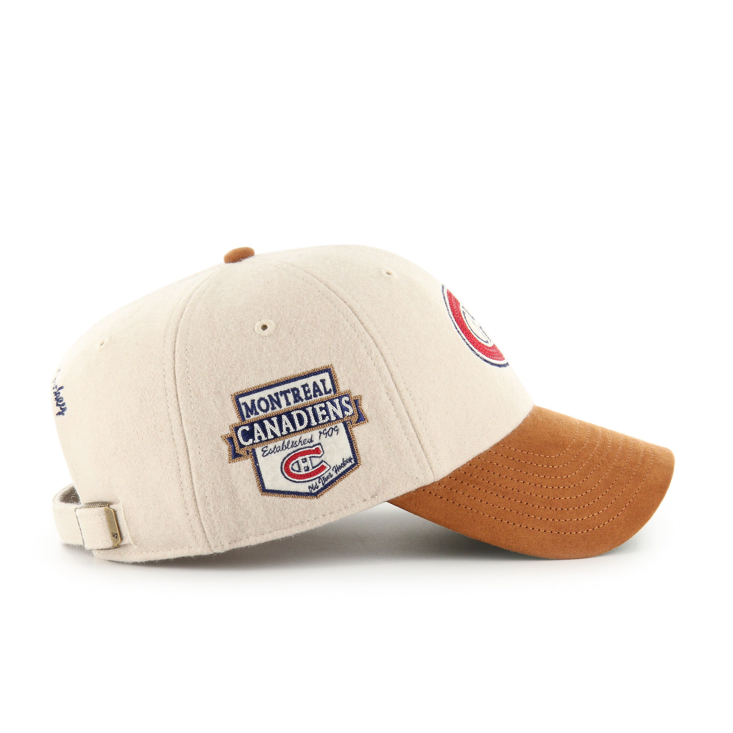 Montreal Canadiens NHL 47 Brand Men's Beige Rafter Clean Up Adjustable Hat