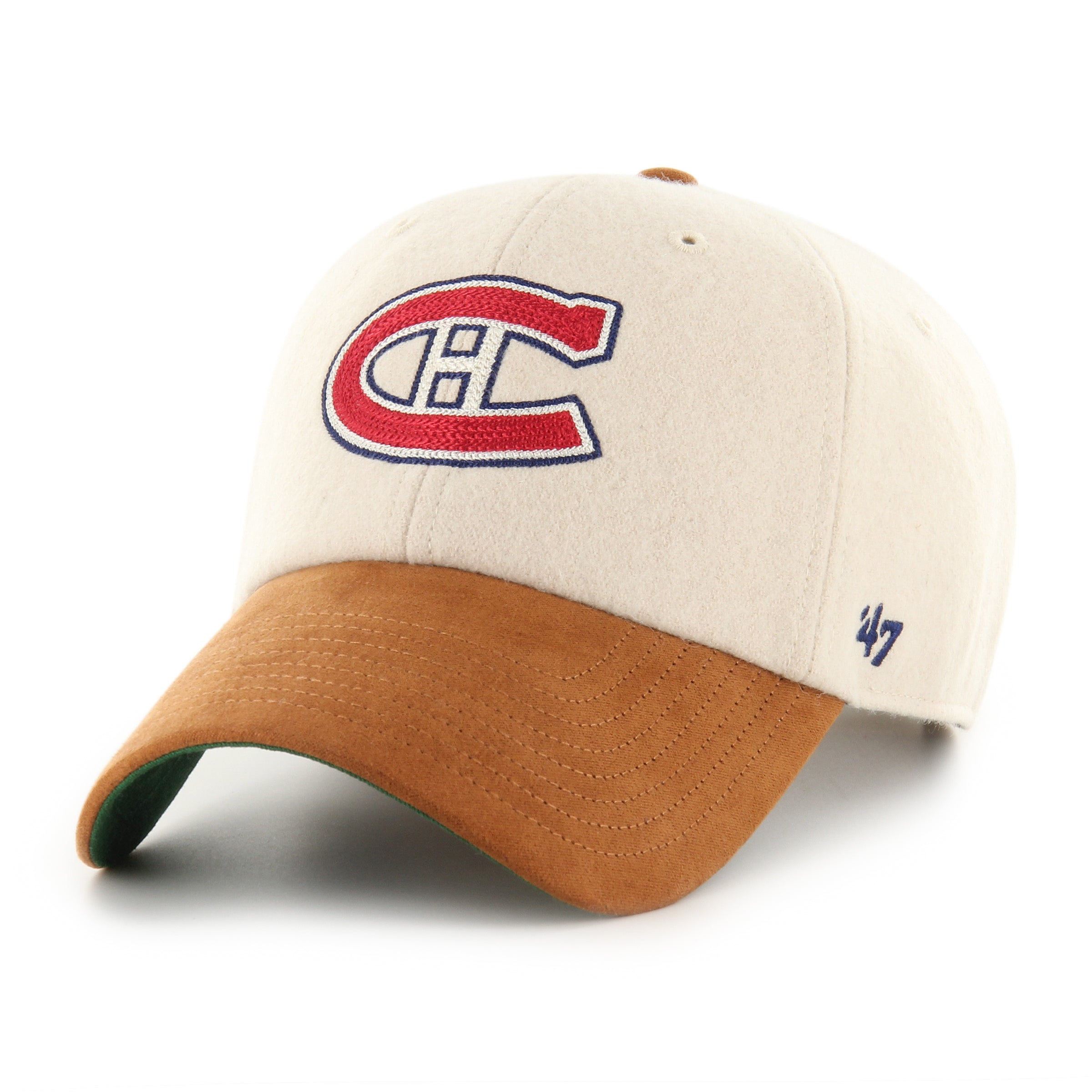 Montreal Canadiens NHL 47 Brand Men's Beige Rafter Clean Up Adjustable Hat