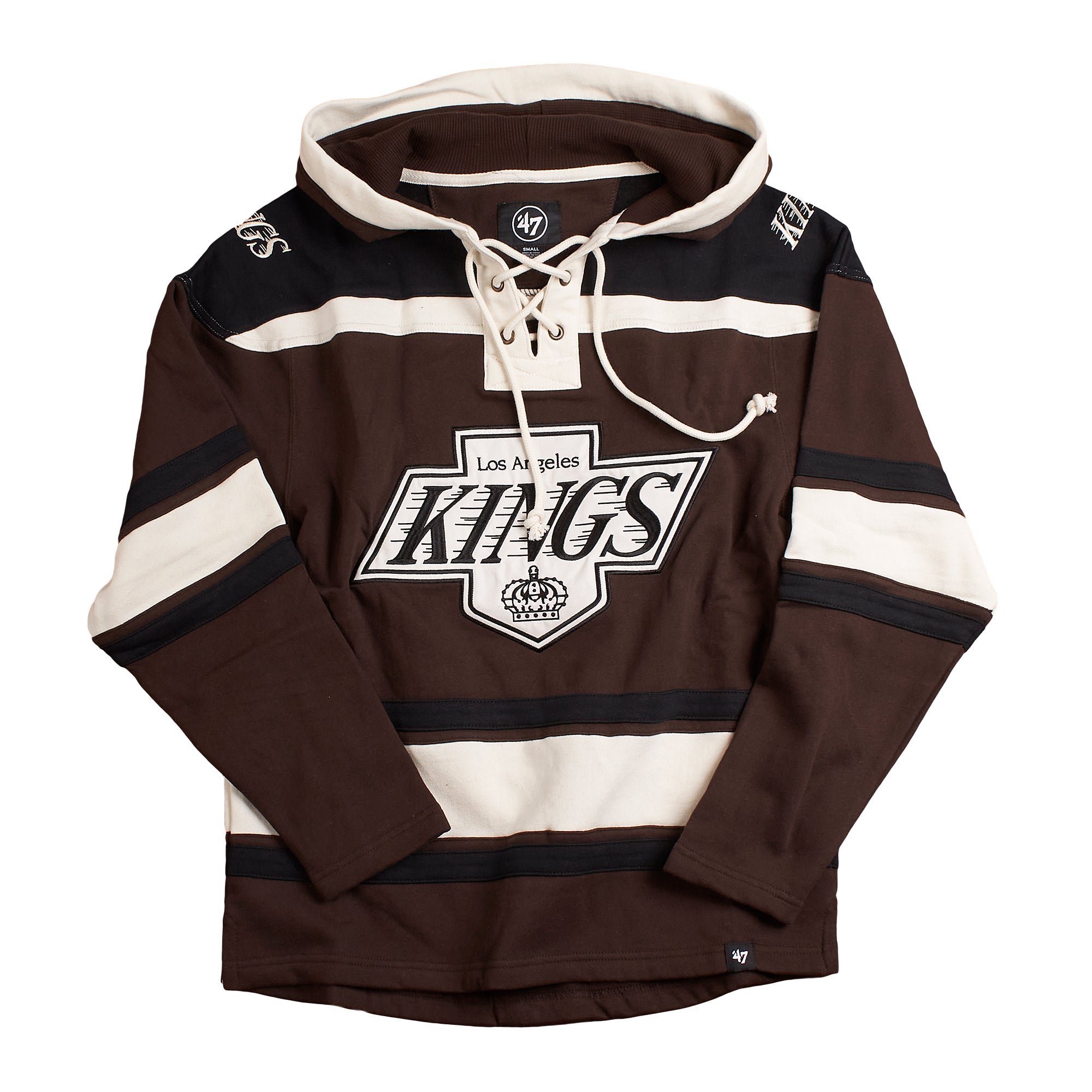 Los Angeles Kings NHL 47 Brand Men's Dark Chocolate Heavyweight Lacer Hoodie
