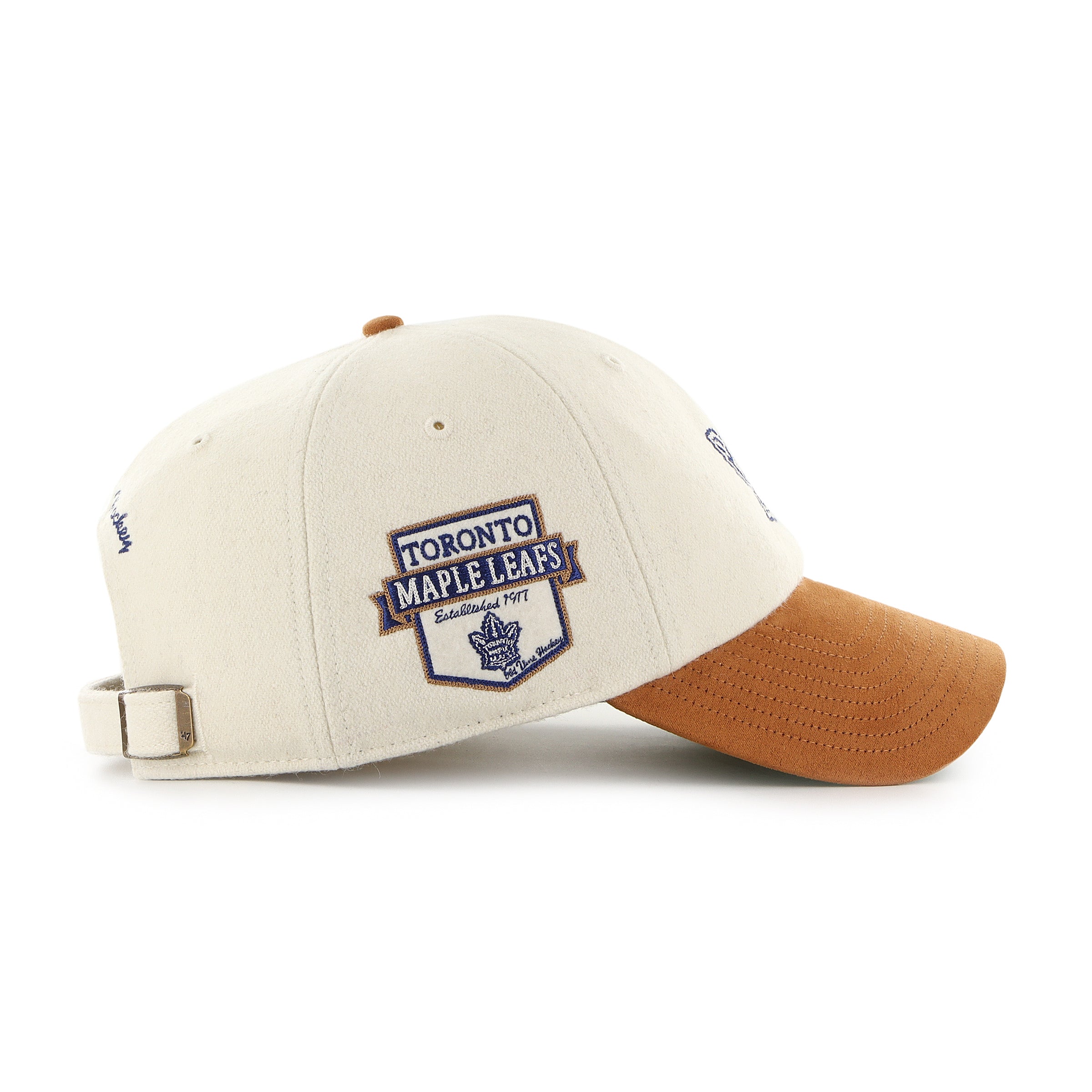Toronto Maple Leafs NHL 47 Brand Men's Beige Rafter Clean Up Adjustable Hat