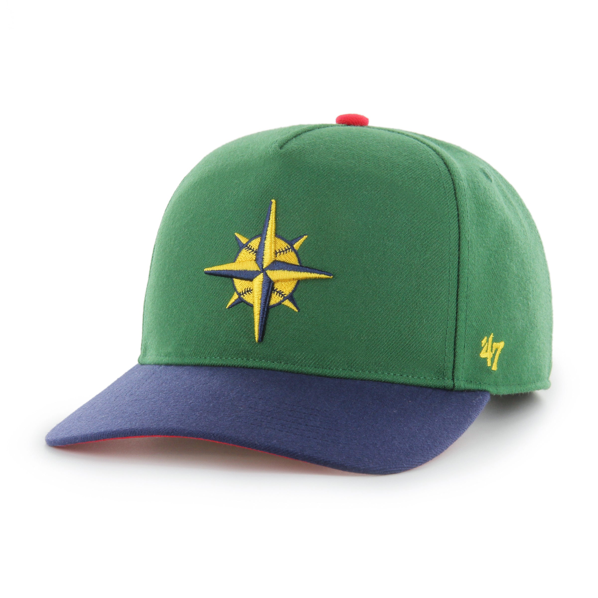 Casquette snapback Yacht Club Hitch verte pour homme des Seattle Mariners MLB 47 Brand