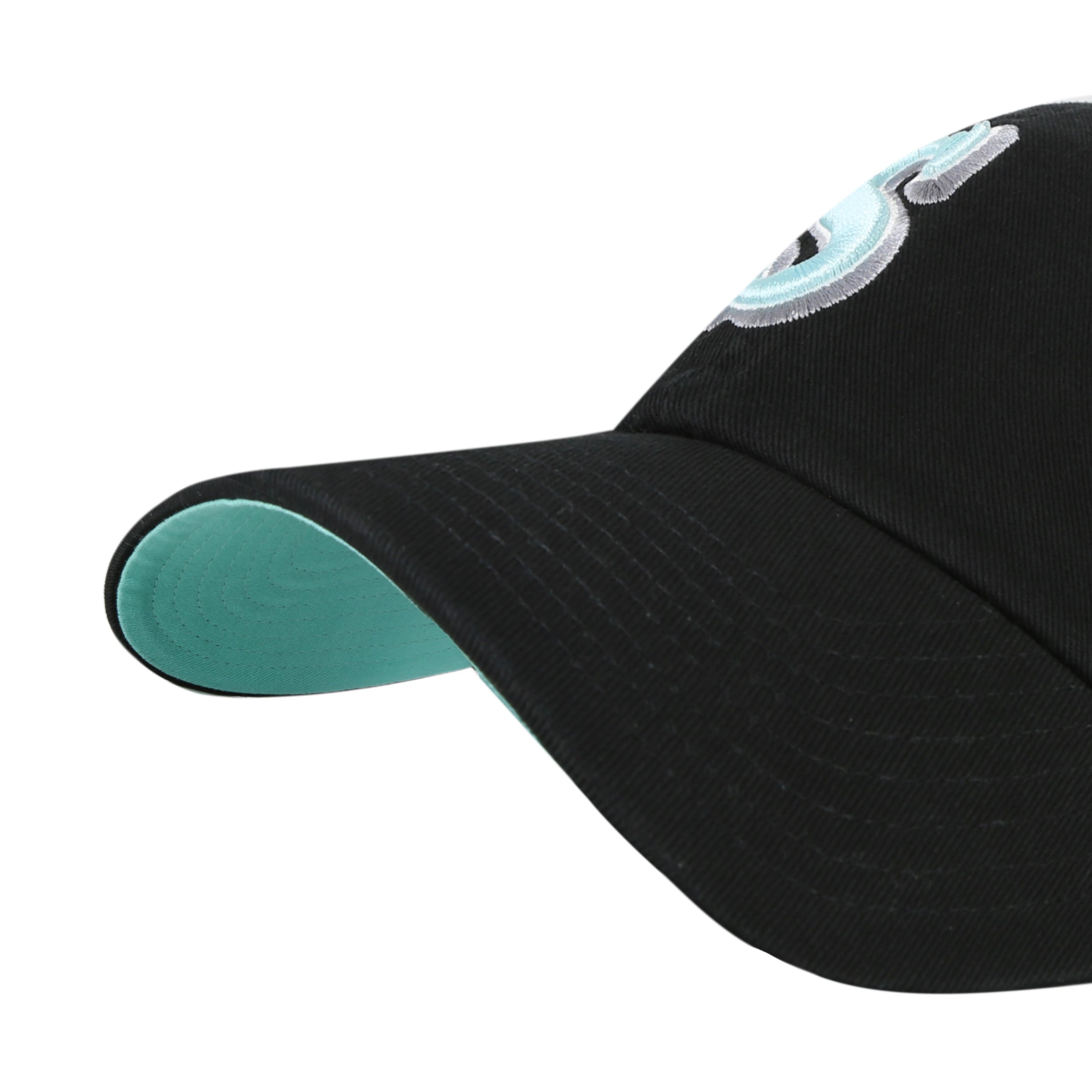Seattle Mariners MLB 47 Brand Men's Black Mint Double Under Clean Up Adjustable Hat