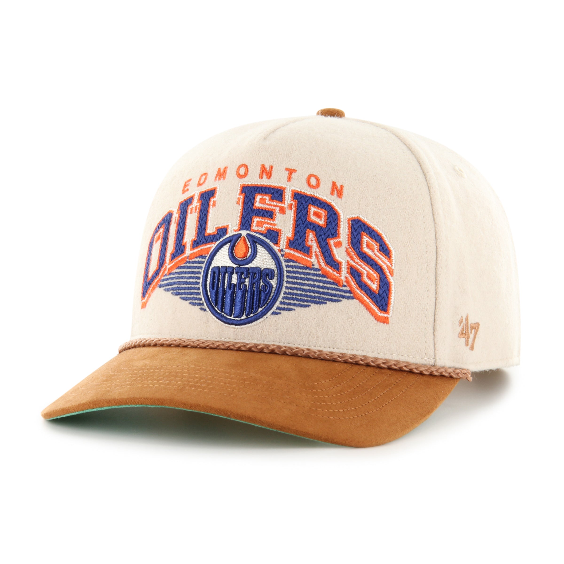 Edmonton Oilers NHL 47 Brand Men's Pomona Wool Rope Hitch Snapback Hat