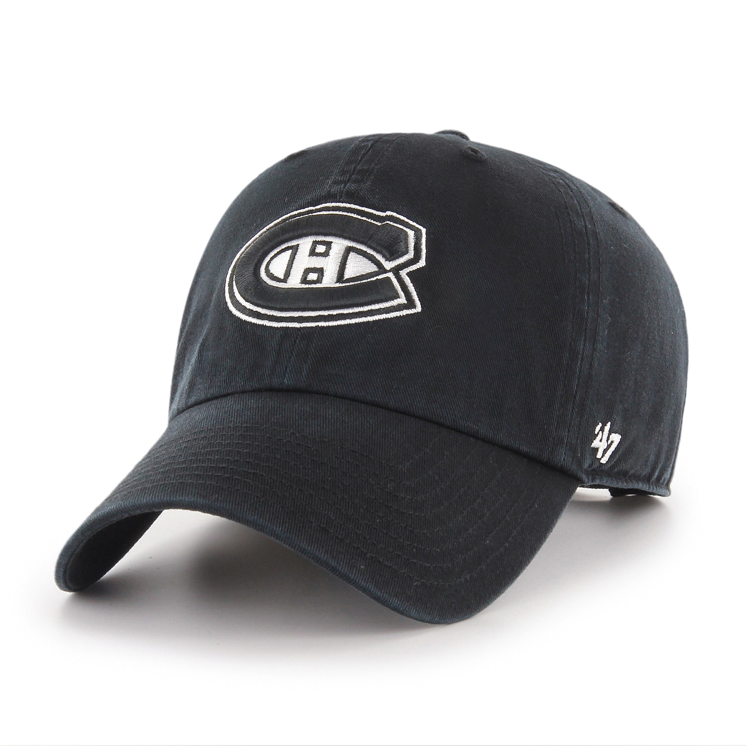 Casquette ajustable pour homme NHL 47 Brand des Canadiens de Montréal en noir et blanc
