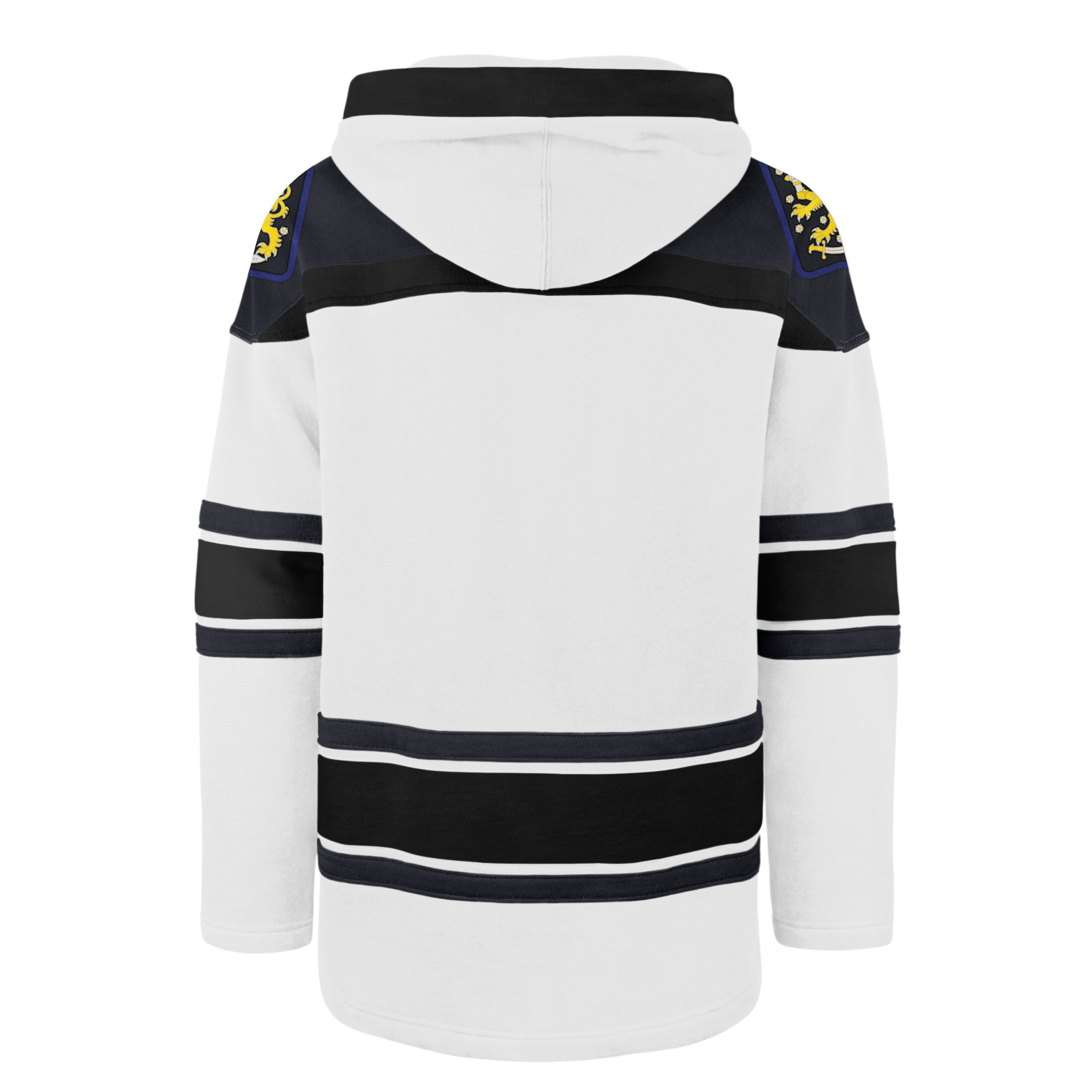 Finland NHL 4 Nations Face-Off 47 Brand Men's White Heavyweight Lacer Hoodie
