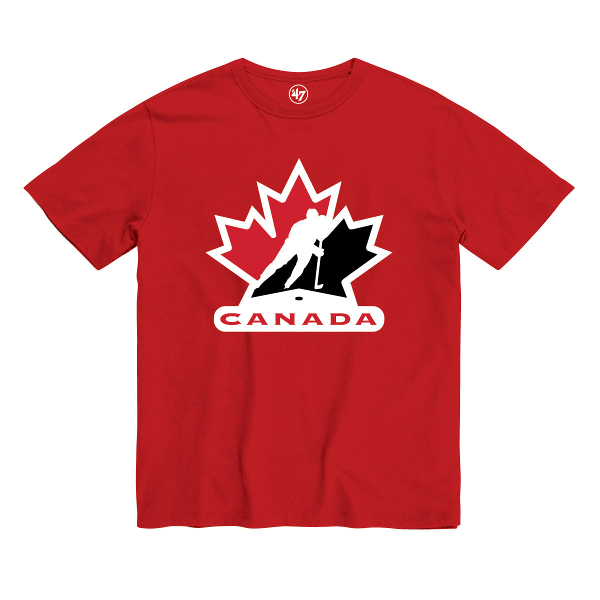T-shirt rouge pour jeunes partisans de la marque IIHF 47 de Hockey Canada