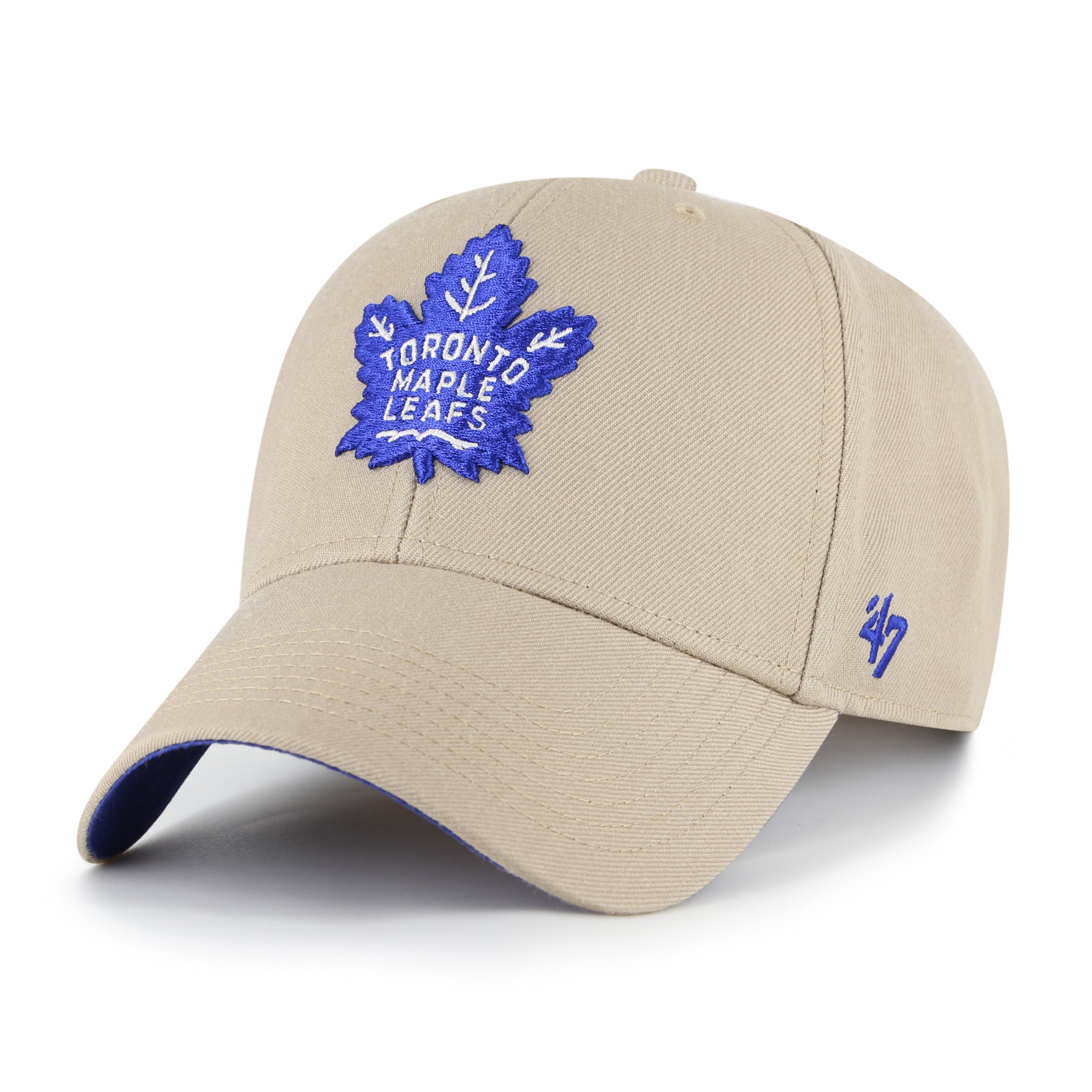 Toronto Maple Leafs NHL 47 Brand Men's Khaki MVP Sure Shot Snapback