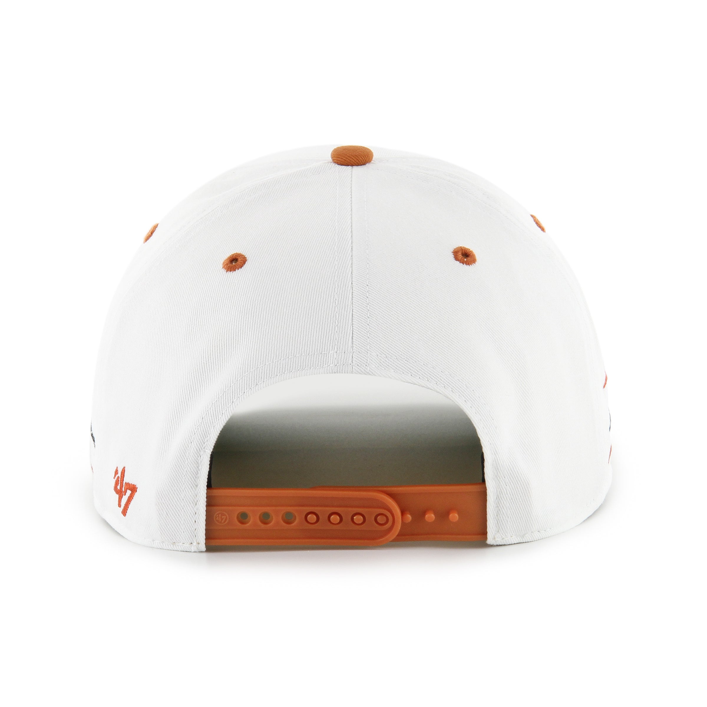 Texas Longhorns NCAA 47 Brand Men's White Diamond Hitch Snapback Hat