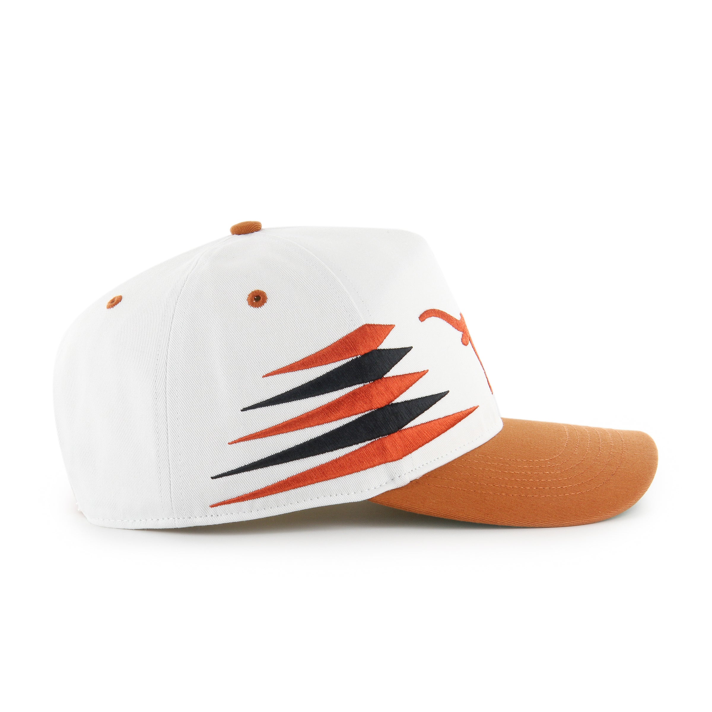 Texas Longhorns NCAA 47 Brand Men's White Diamond Hitch Snapback Hat