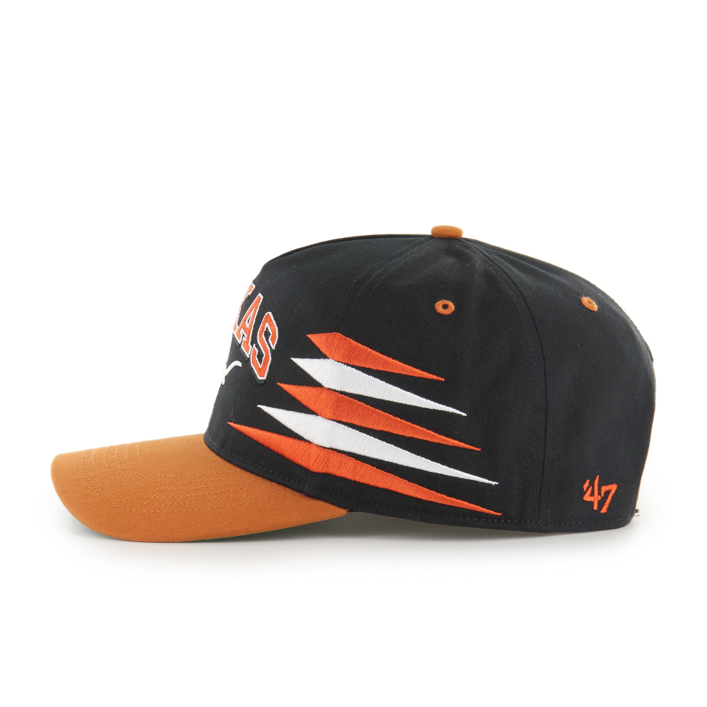 Texas Longhorns NCAA 47 Brand Men's Black Diamond Hitch Snapback Hat