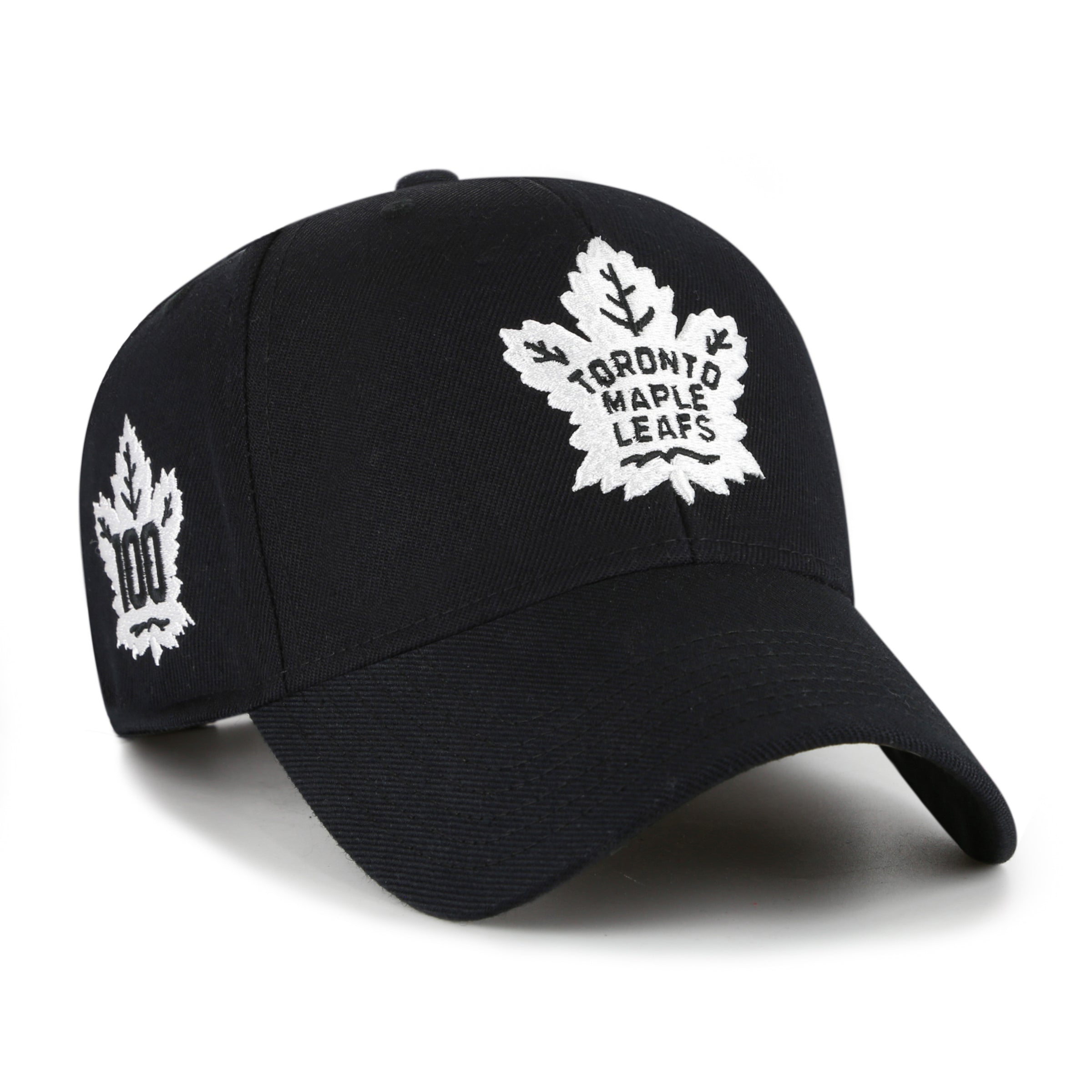 Casquette snapback MVP Sure Shot noire et blanche pour homme de la LNH 47 des Maple Leafs de Toronto