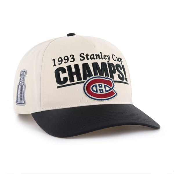 Casquette à visière rabattable beige et noire pour homme des Canadiens de Montréal de la LNH 47 Brand