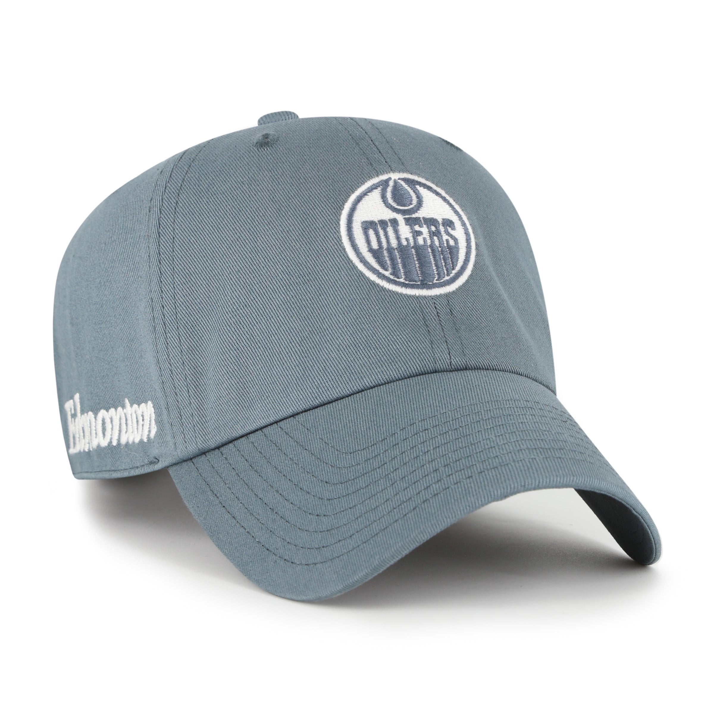 Casquette ajustable Foundation Clean Up grise pour homme des Oilers d'Edmonton de la LNH 47 Brand