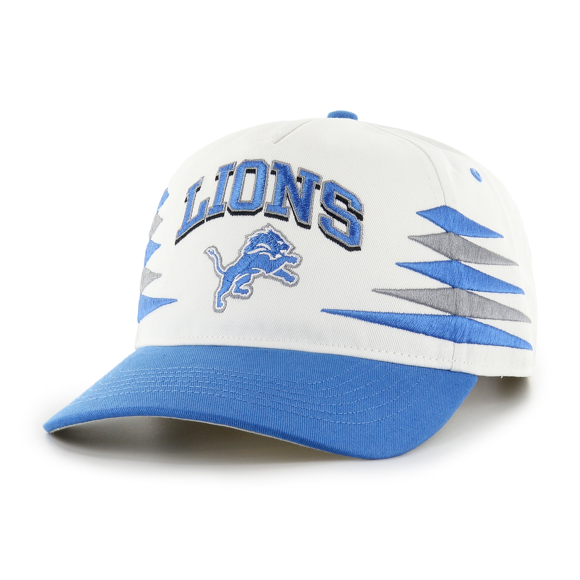 Casquette snapback blanche à losanges des Detroit Lions NFL 47 Brand pour homme