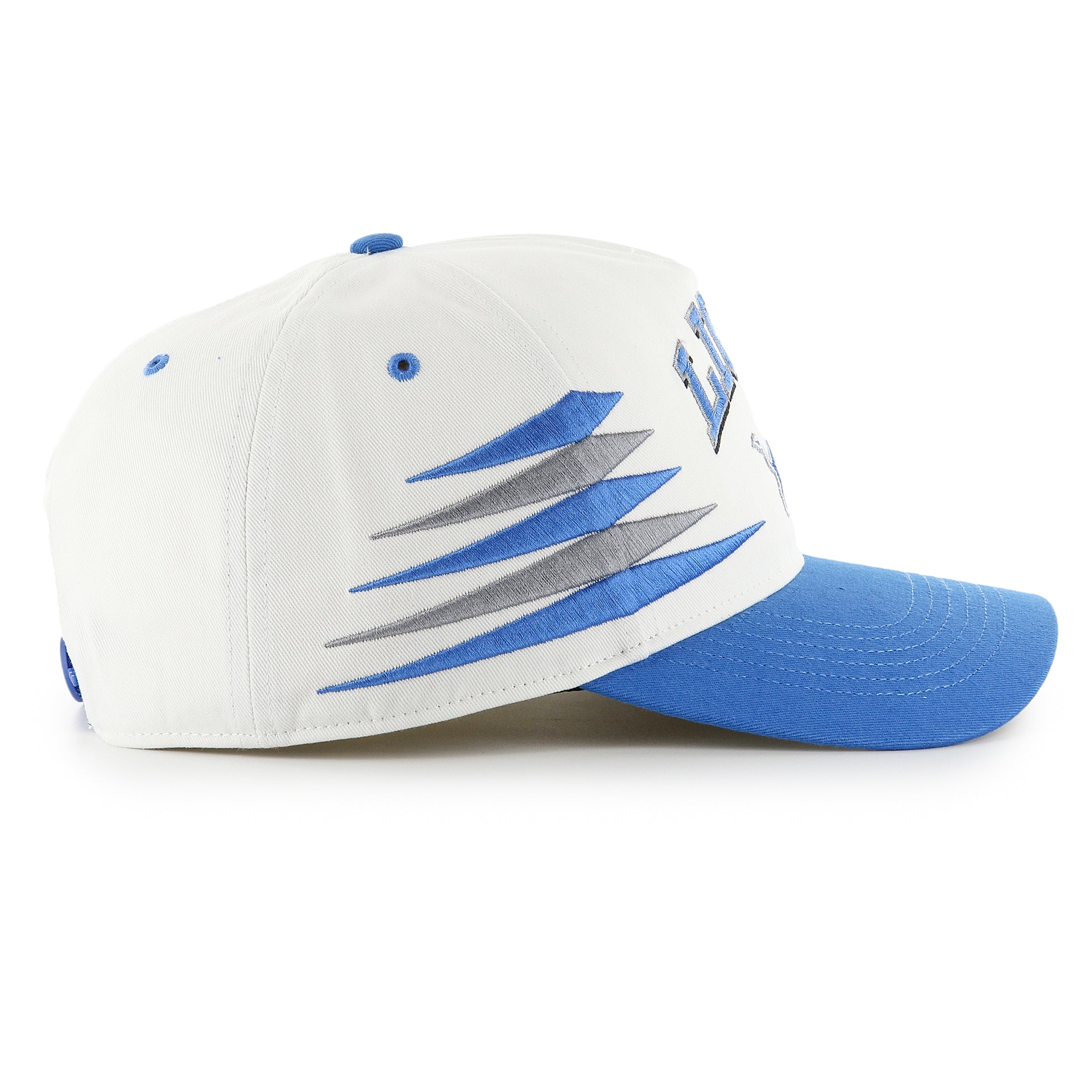 Casquette snapback blanche à losanges des Detroit Lions NFL 47 Brand pour homme