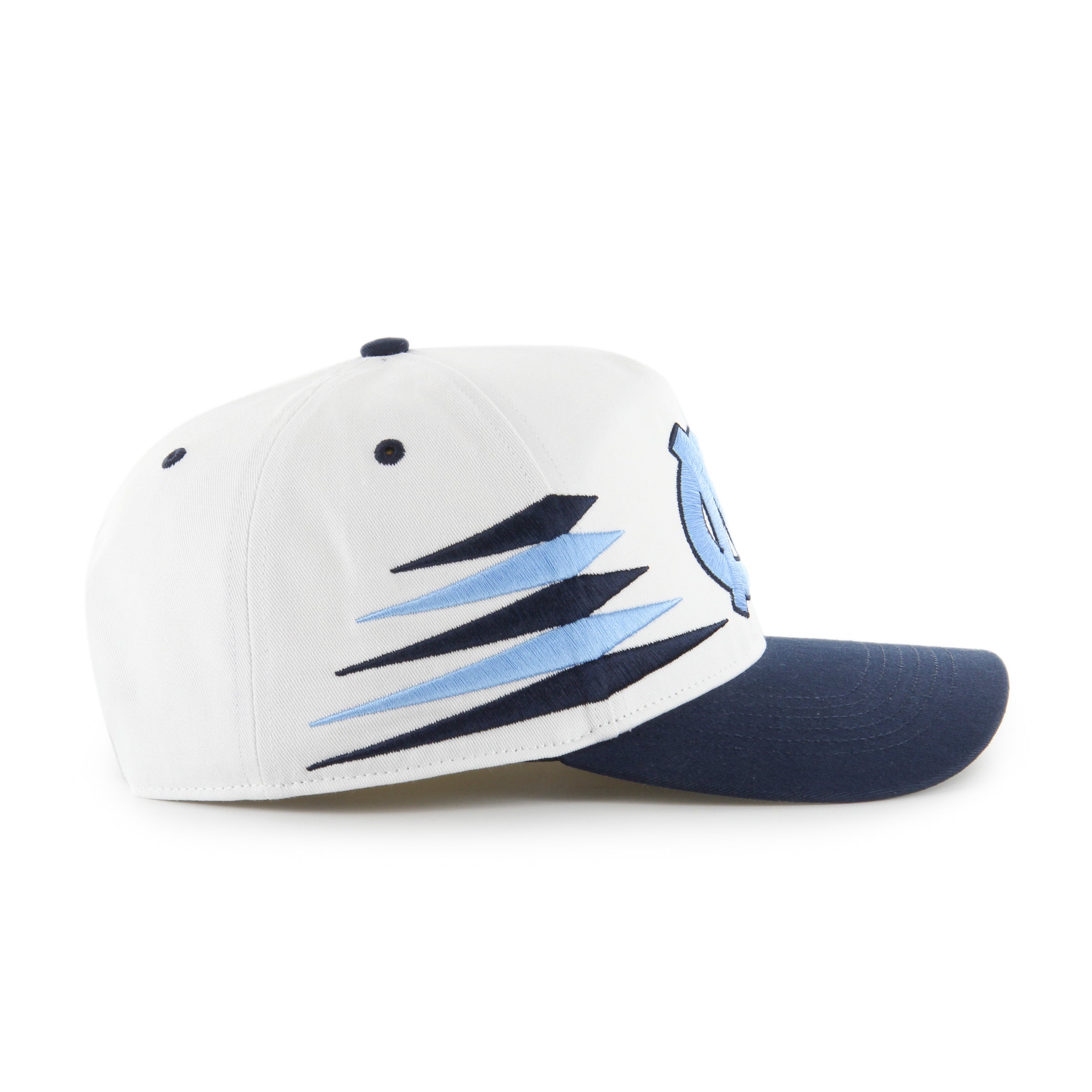 North Carolina Tarheels NCAA 47 Brand Men's White Diamond Hitch Snapback Hat